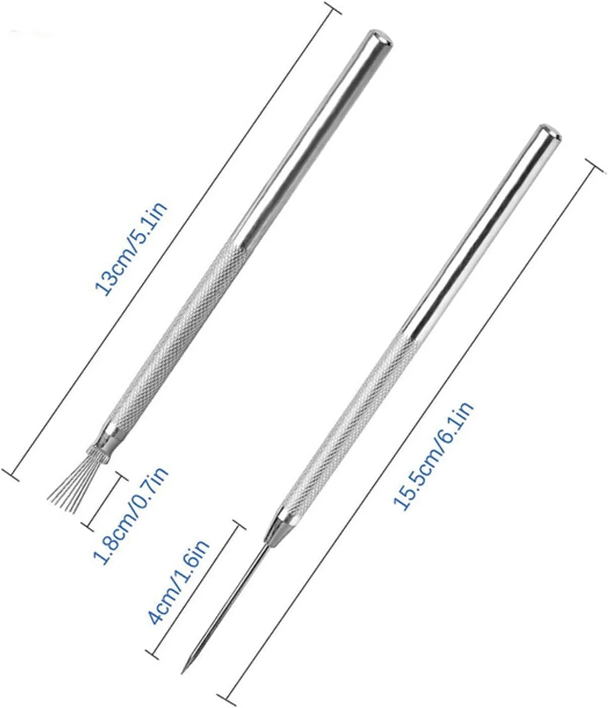 SKEIDO 1 عدد سوزن پر و 1 عدد ابزار سفالگری بافت سیم سوزنی حرفه ای مجموعه ابزار برس بافت ابزار مدل سازی سرامیک سفال
