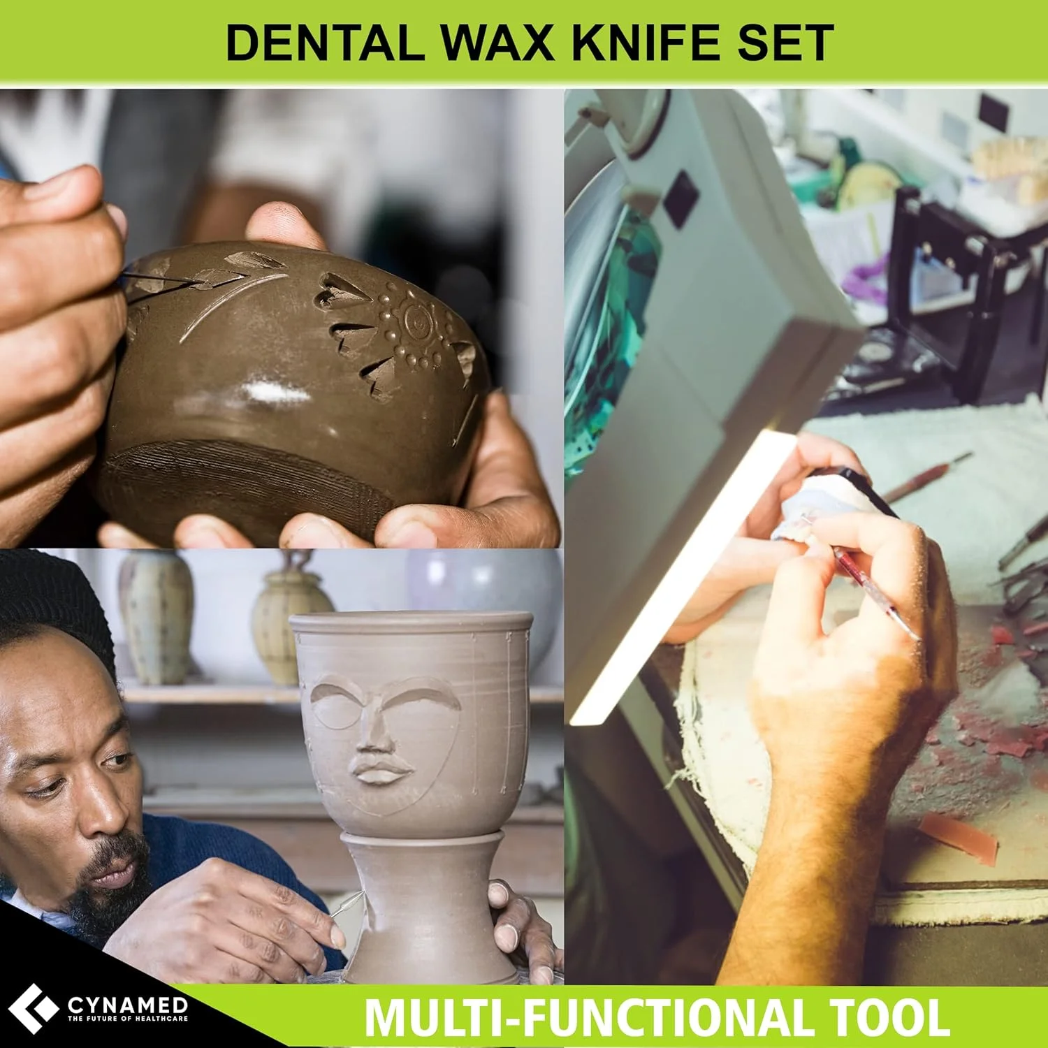 ست ابزار مجسمه سازی و حکاکی موم و رس استیل ضد زنگ CYNAMED (12 عددی) ست ابزار مجسمه سازی و حکاکی موم و رس استیل ضد زنگ CYNAMED (12 عددی)