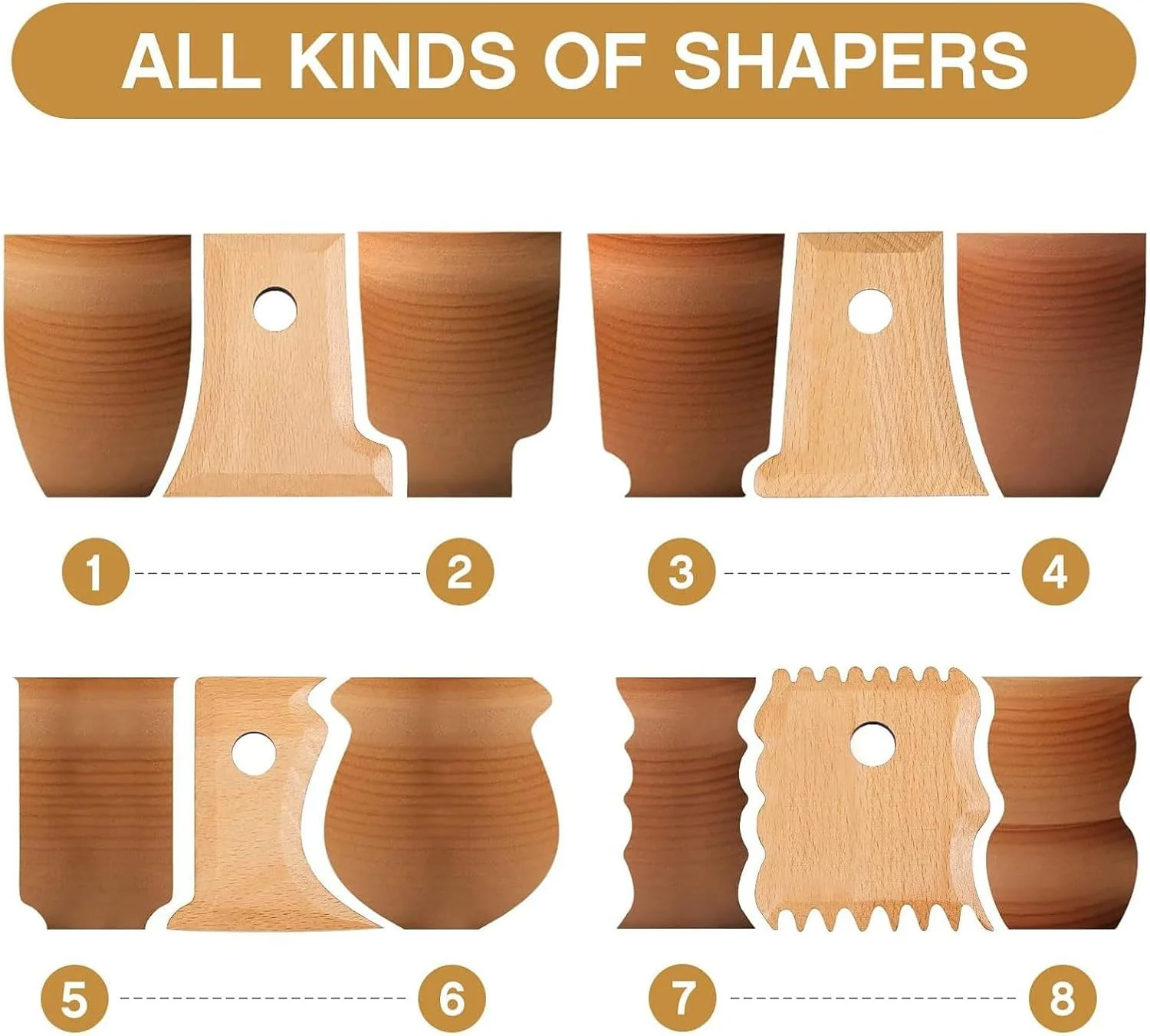 ابزارهای برش چندگانه سفالگری، دنده های بافت چوبی خاک رس برای دوستداران سفالگری ابزارهای برش چندگانه سفالگری، دنده های بافت چوبی خاک رس برای دوستداران سفالگری