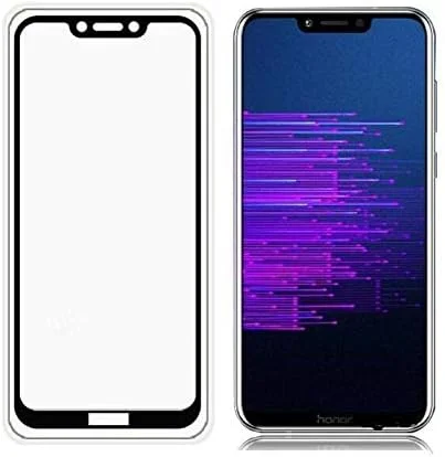 محافظ صفحه نمایش شیشه ای خمیده سه بعدی هواوی Honor Play 6.3 اینچی، پوشش کامل چسب، شیشه حرارت دیده، محافظ شیشه ای 5D مشکی