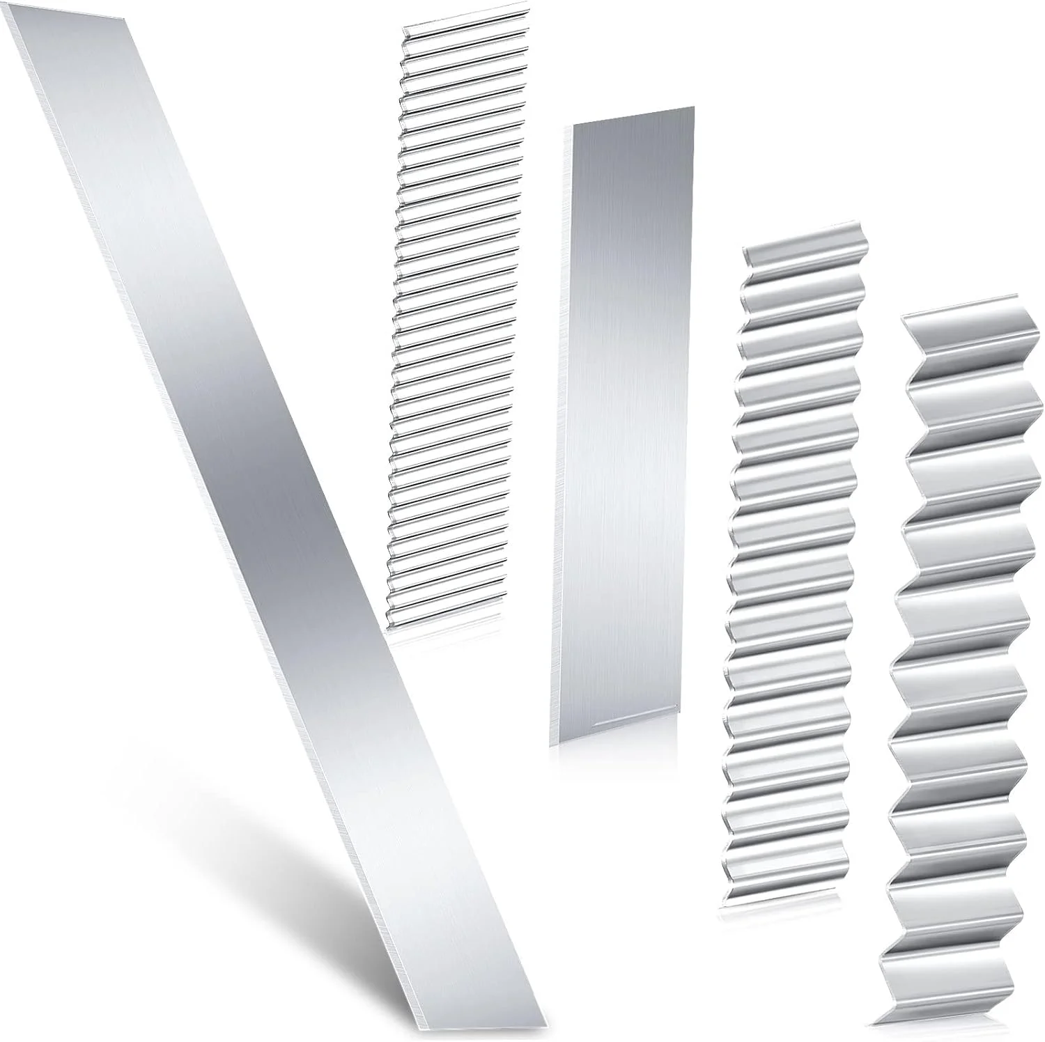 ابزار برش خاک رس SYOSI، مجموعه 5 عددی ابزار برش و ورقه کردن خمیر پلیمری برای شکل دهی، مدل سازی، برش و مجسمه سازی DIY، مدل های صاف و موج دار