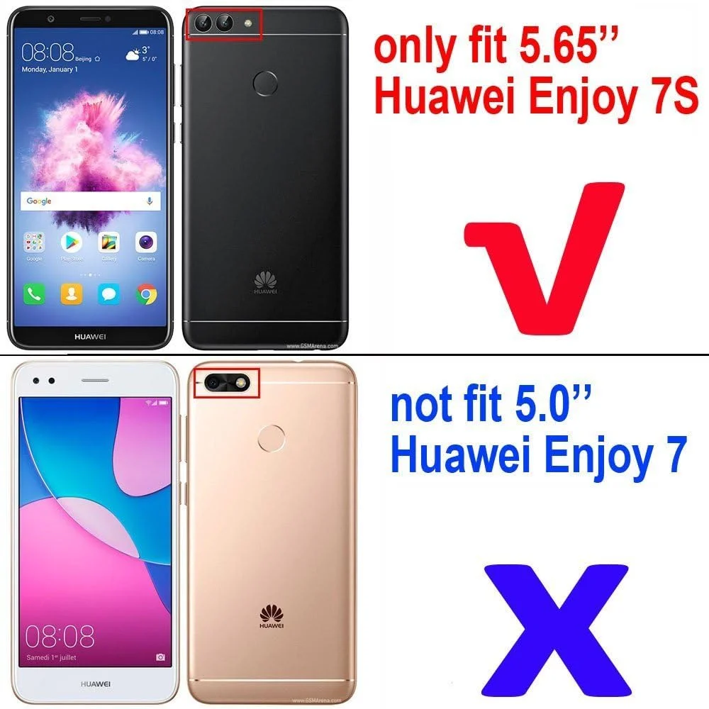 [2 عدد] محافظ صفحه نمایش Huawei Enjoy 7S، محافظ صفحه شیشه ای حرارت دیده Huawei Enjoy 7S، محافظ صفحه نمایش شفاف HD ضد خش برای Huawei Enjoy 7S با اندازه 5.65 اینچ