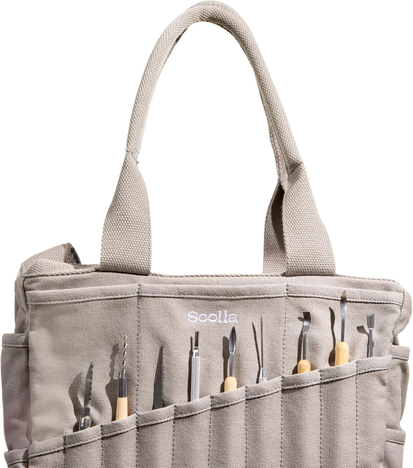 کیف استودیویی Soolla - محبوب ترین کیف ابزار هنری و سفالگری در جهان، قابل شستشو در ماشین لباسشویی، دارای بیش از 30 جیب، 10 رنگ ممتاز، بوم خشک شونده سریع، سازمان دهنده برای صنایع دستی، خیاطی، بافندگی، بزرگسالان، دانشجویان