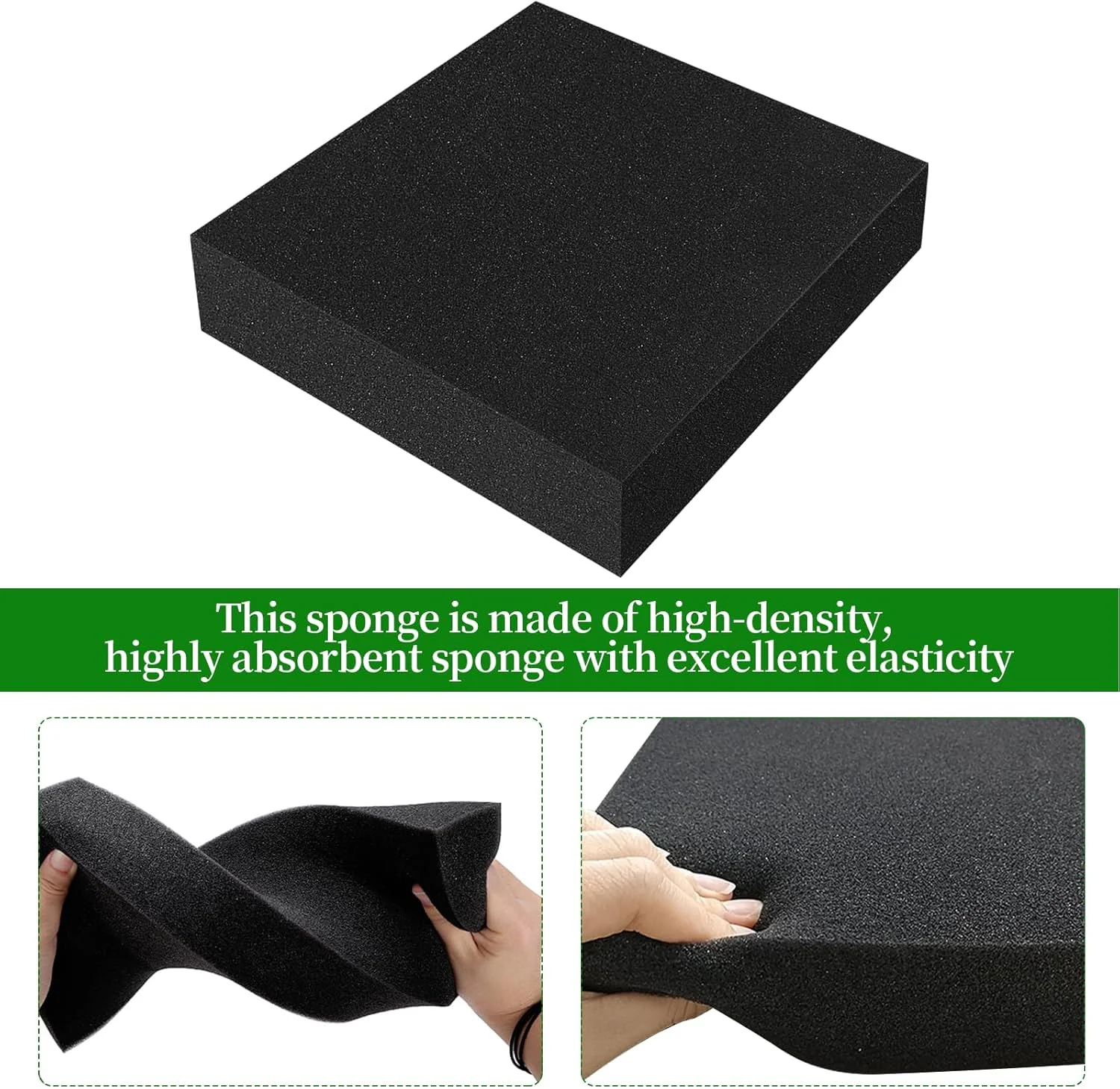 رانر میز فوم سفالگری KIBBEH، ابزار قالب سفالگری، اسفنج های بزرگ سفالگری برای نقاشی سفالگری، لعاب کاری، پرس کردن قالب ها، ساخت کاسه، بشقاب، خلق سرامیک (مشکی)