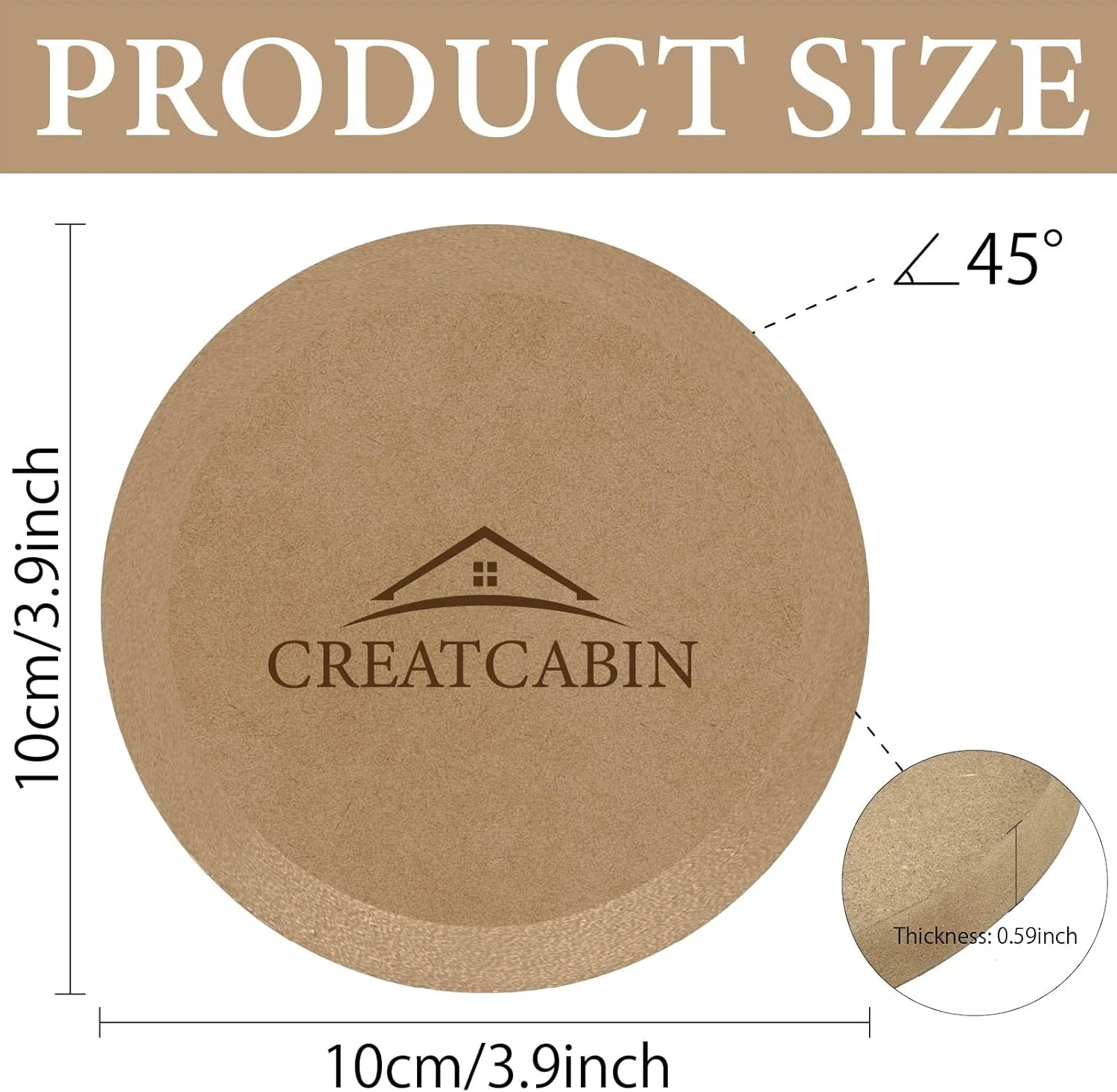 قالب های سفالی گرد CREATCABIN، قالب های فرم دهی بشقاب سرامیکی، قالب های سفالی چوبی، ابزارهای قالب گیری سفالی، قالب خمیده بشقاب سفالی MDF برای ساخت دستی بشقاب، لوازم صنایع دستی DIY، 3.9 اینچ