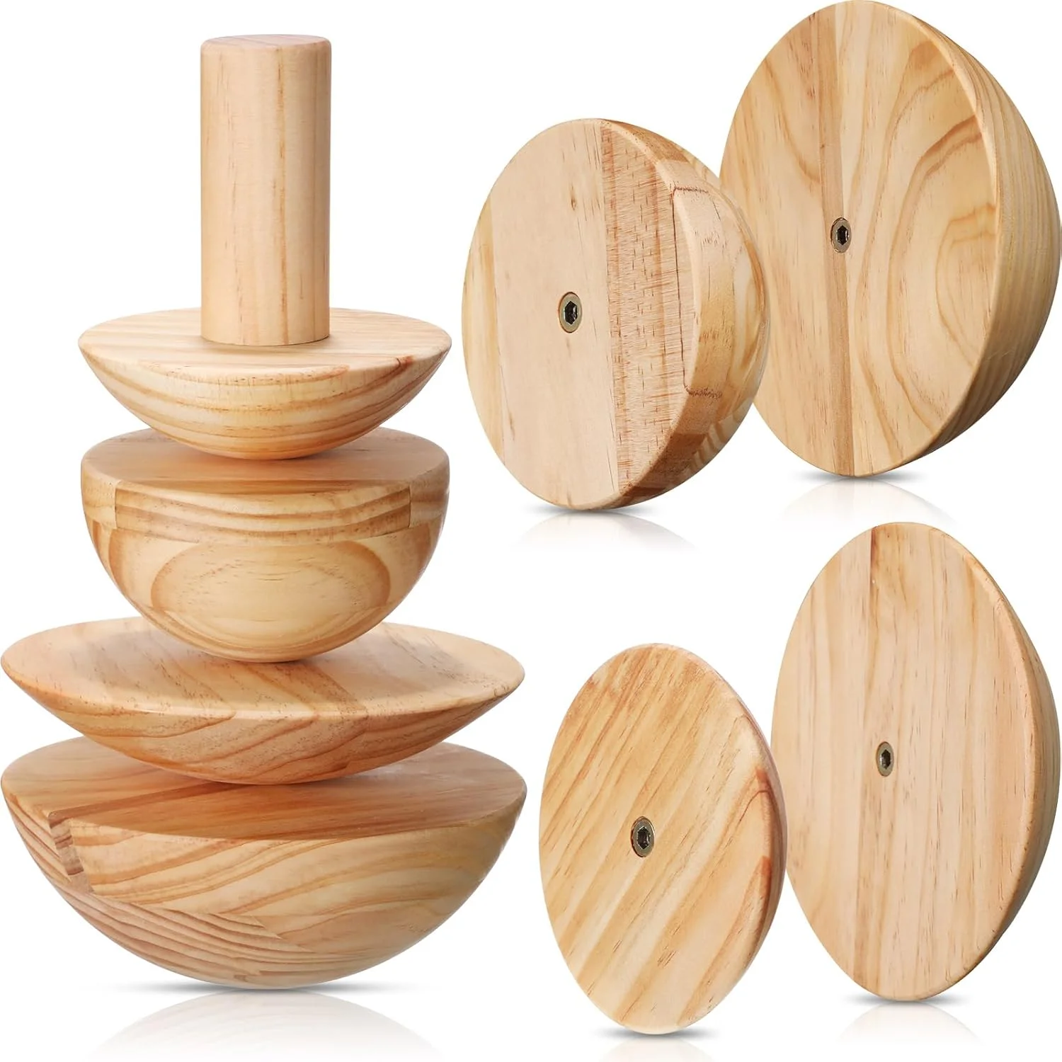 قالب سفالگری دابل فیل، بسته 4 عددی، 4.5 و 6.5 اینچ، ضخامت 2.5 اینچ، قالب گچی، ابزار سفالگری چوبی با دسته برای فرم های بالایی سرامیکی، کاسه های DIY، بشقاب، ظرف، پرس اسلومپ، ساخت آثار هنری قالب سفالگری دابل فیل، بسته 4 عددی، 4.5 و 6.5 اینچ، ضخامت 2.5 اینچ، قالب گچی، ابزار سفالگری چوبی با دسته برای فرم های بالایی سرامیکی، کاسه های DIY، بشقاب، ظرف، پرس اسلومپ، ساخت آثار هنری