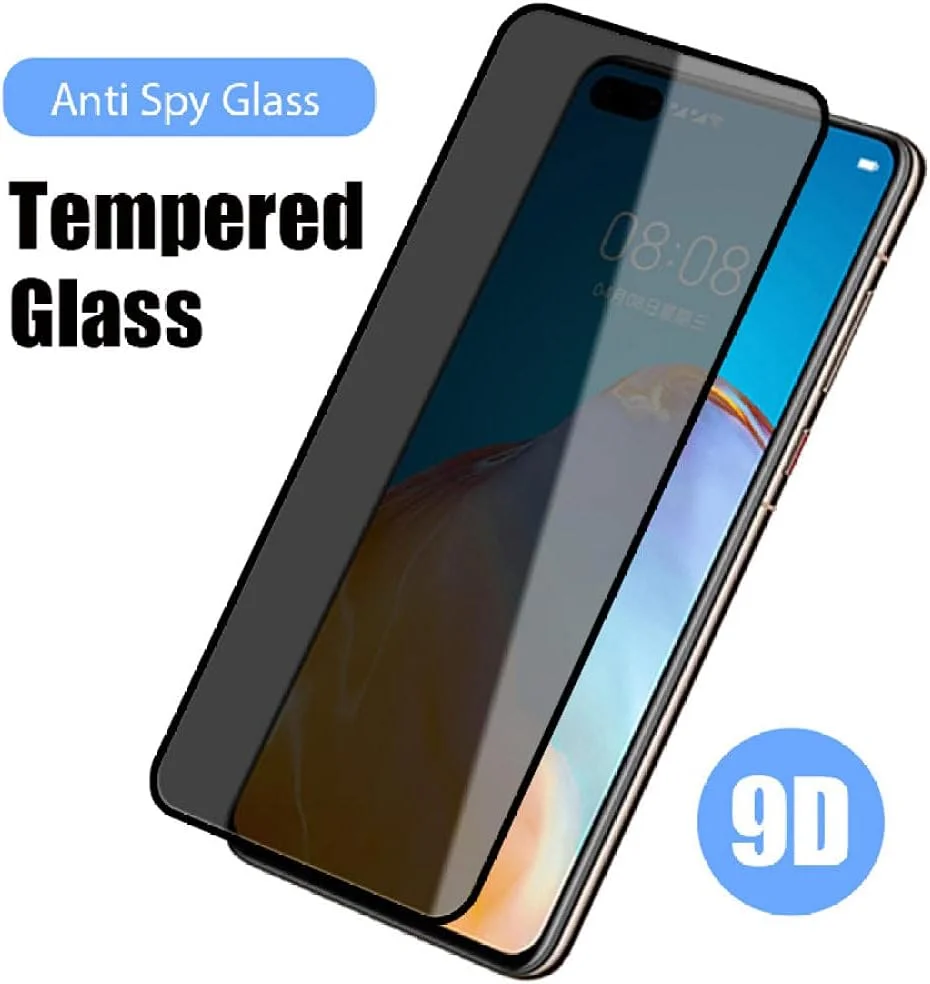 محافظ صفحه نمایش حریم خصوصی MIBQM بسته 3 عددی برای Huawei P30 P20 P40 Pro Lite 2019 E 5G شیشه حرارت دیده ضد جاسوسی برای Huawei P40