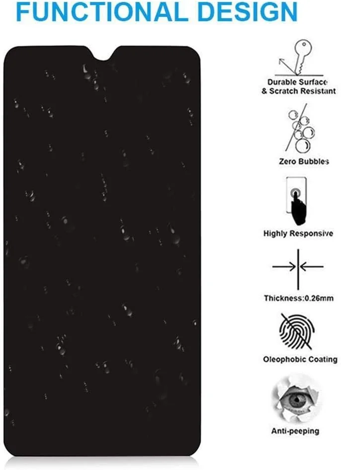 مجموعه 3 عددی محافظ صفحه نمایش حریم خصوصی MIBQM برای گوشی های هوآوی P10 Plus، P20، P30 Lite، شیشه حرارت دیده ضد جاسوسی برای هوآوی P10 Lite