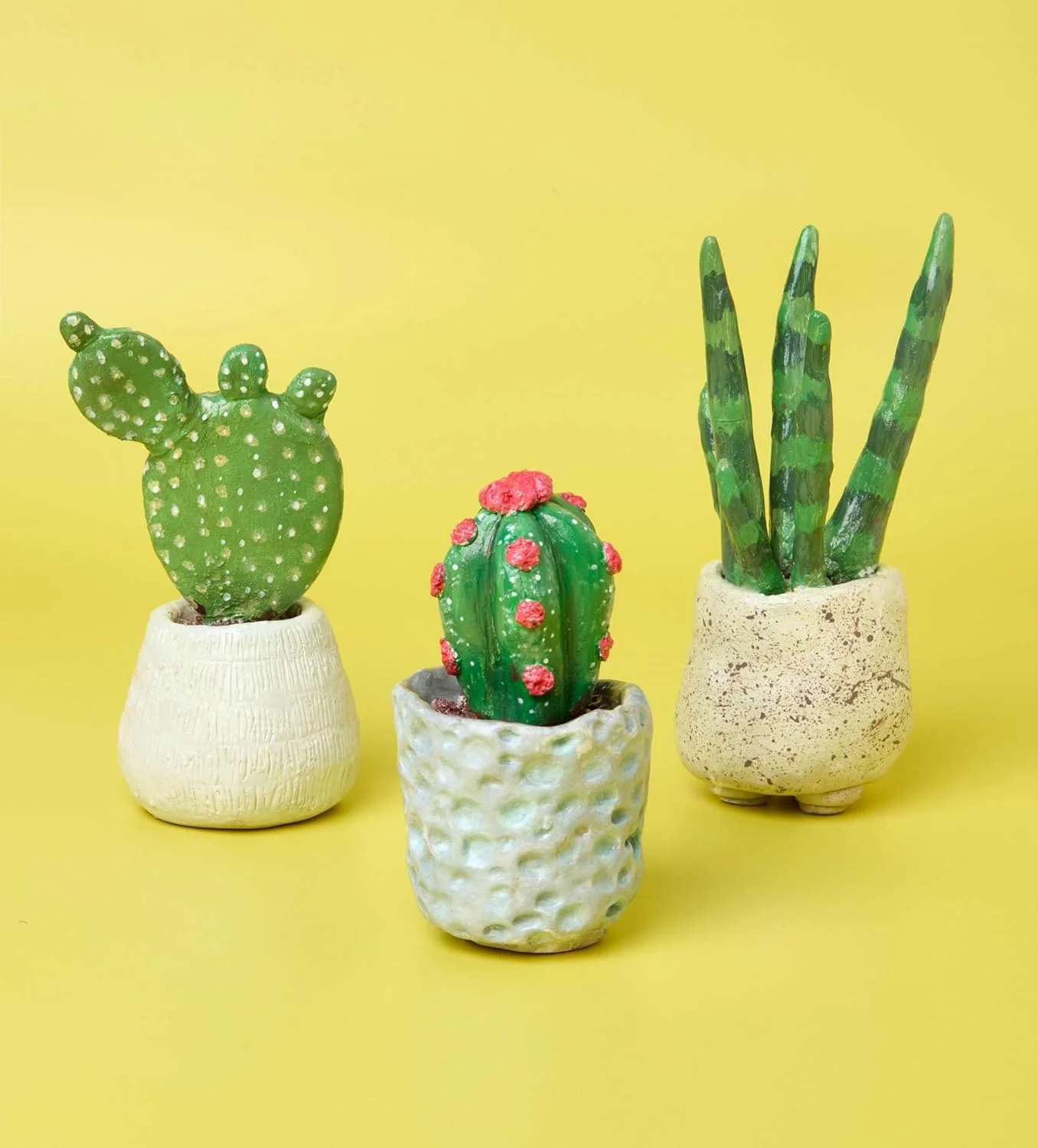 ست های سفالگری مینیاتوری Pott'd | ست سفالگری خشک شونده در هوا برای بزرگسالان | همراه با رنگ، ابزار سفالگری و خاک رس خشک شونده در هوا بدون نیاز به پخت | دستورالعمل های آنلاین رایگان | ایده آل برای مبتدیان