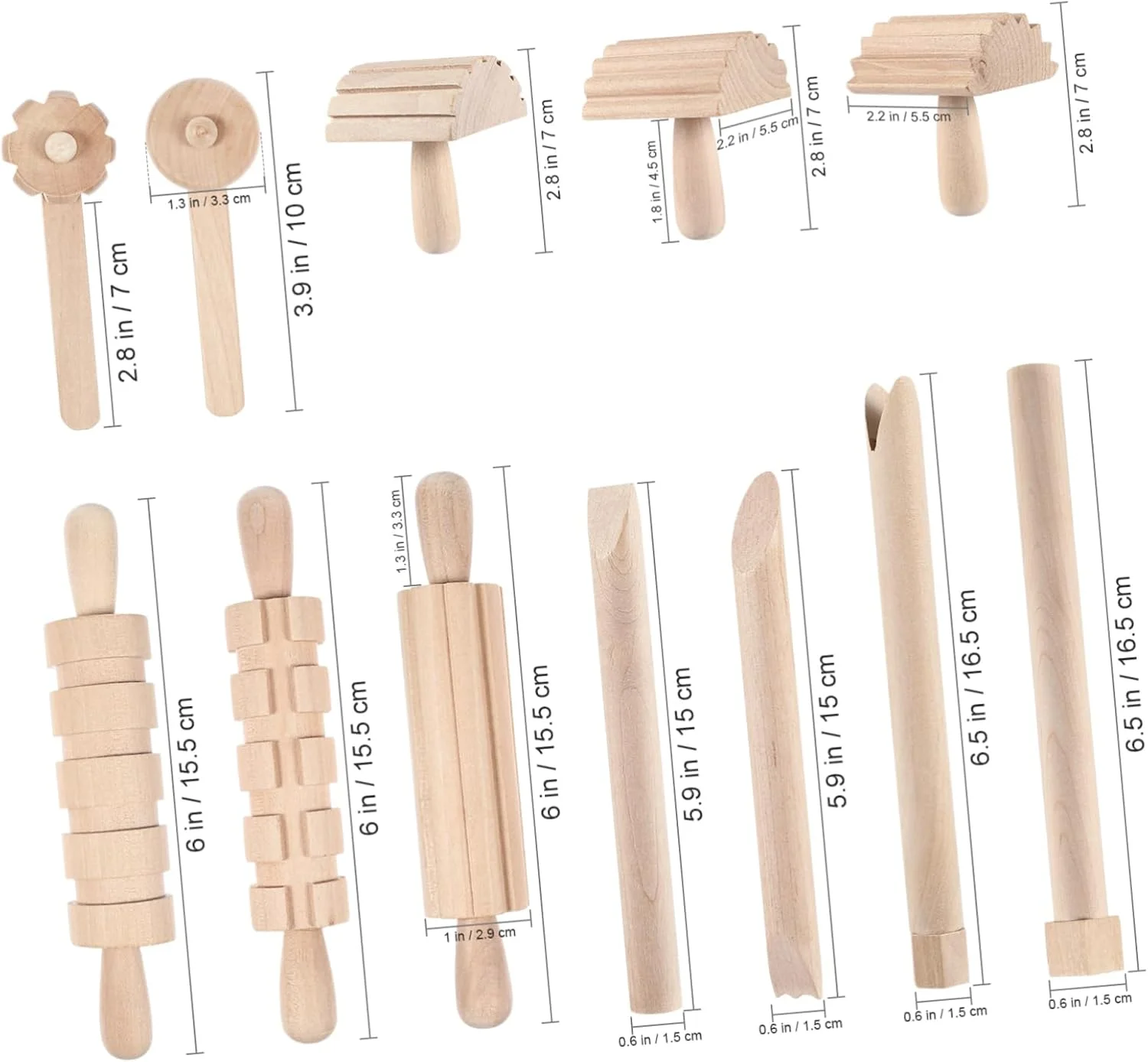 مجموعه 12 عددی ابزار سفالگری چوبی Alipis، ابزار مدل سازی خمیر بازی، ابزار مجسمه سازی پلاستیک، ابزار قالب گیری سفالگری، اسباب بازی های آموزشی اولیه، لوازم هنری و صنایع دستی برای کودکان نوپا