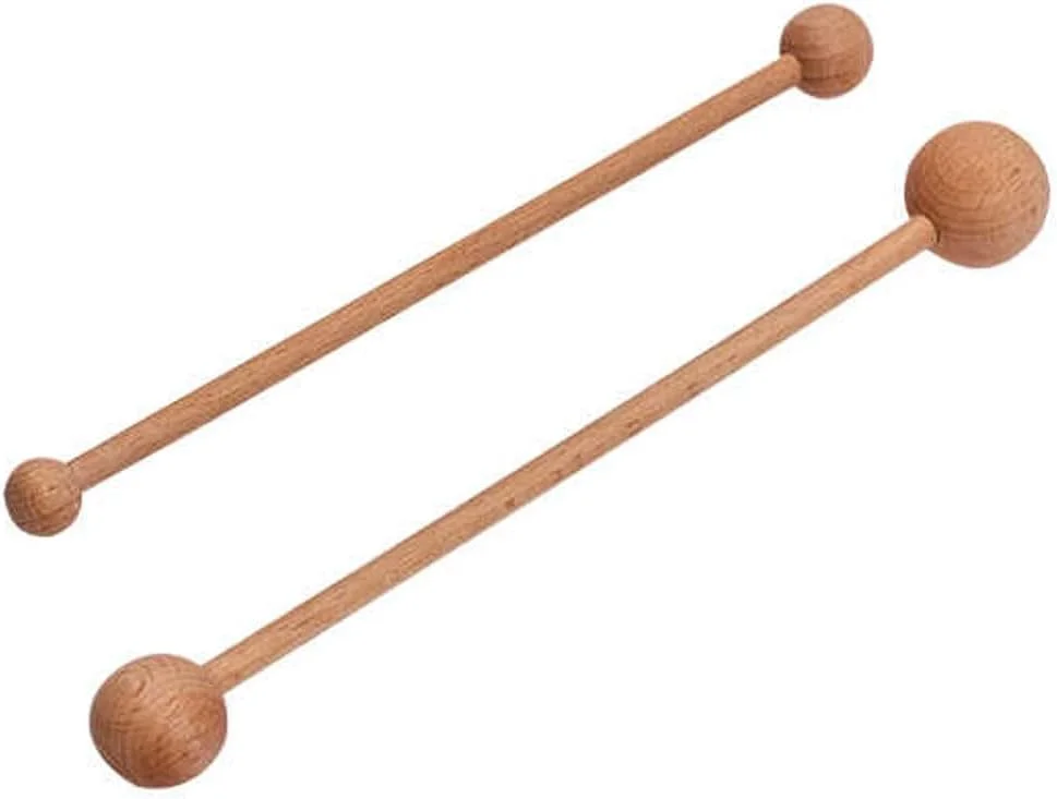 2 عدد چوب پرتاب سفالی چوبی، ابزار شکل دهی سفالگری، چوب پرتاب سفالی دو سر توپی برای هنرمندان، ابزار شکل دهی سفالگری، 2 سایز