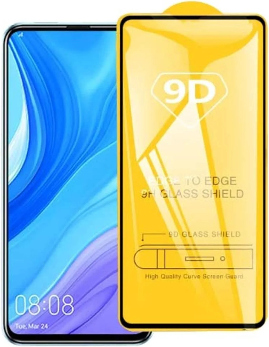 محافظ صفحه نمایش شیشه ای حرارت دیده هواوی (Y9S) و (Y9 Prime 2019)، ضد خش و بدون حباب محافظ صفحه نمایش شیشه ای حرارت دیده هواوی (Y9S) و (Y9 Prime 2019)، ضد خش و بدون حباب