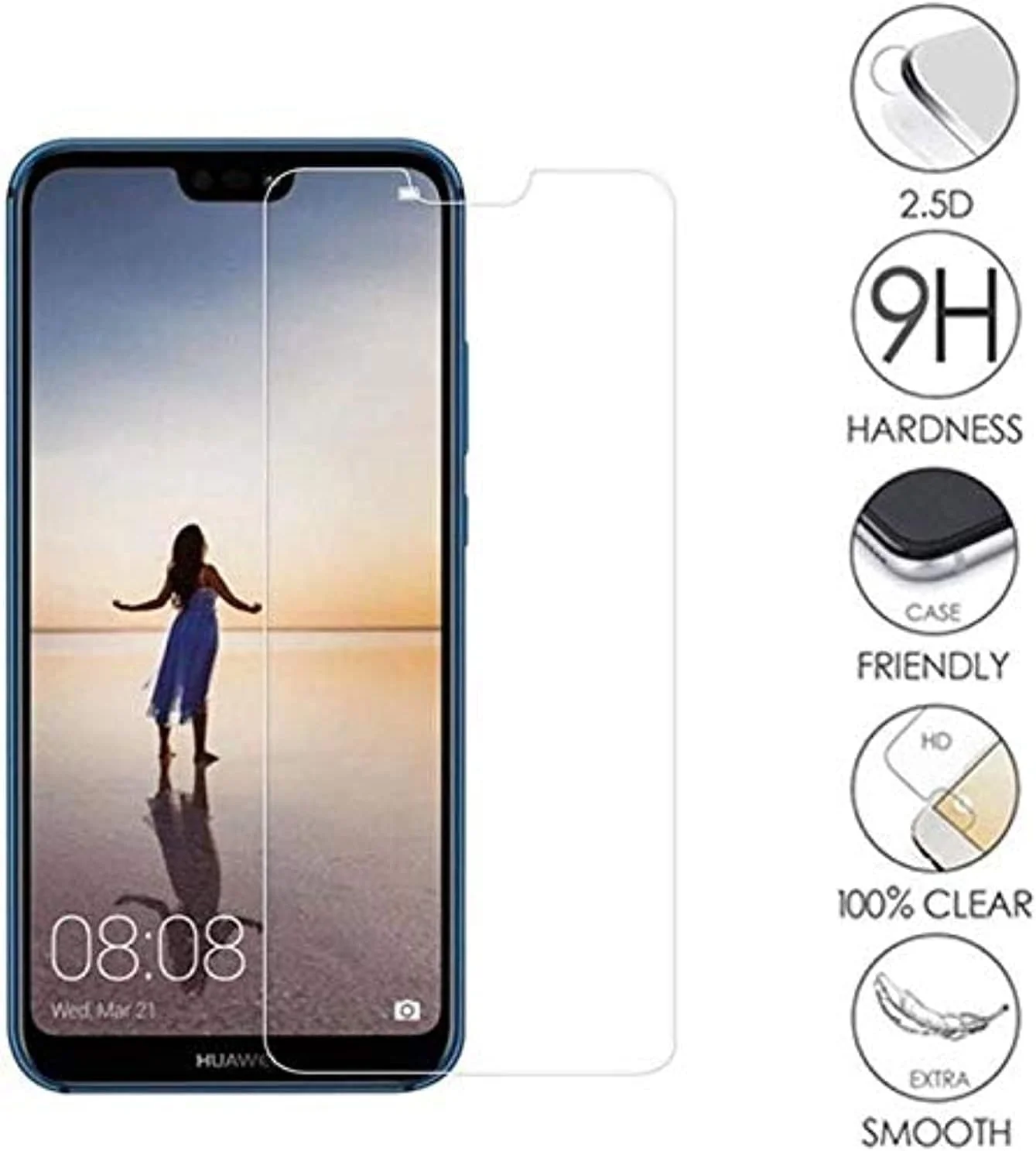 Huawei Nova 3e Tampered Glass screen protector