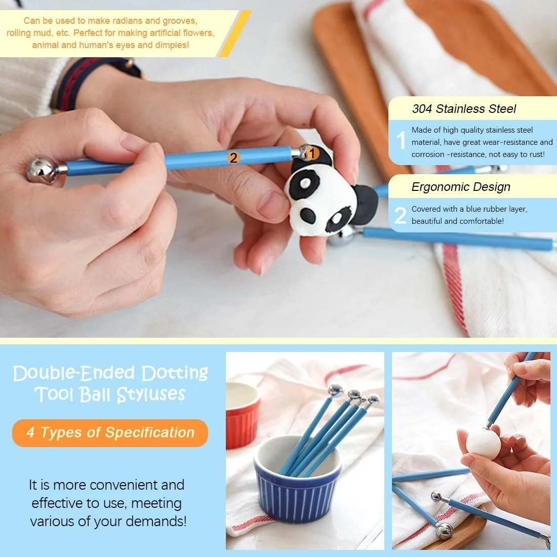 ابزار سفالگری پلیمری Rustark، مجموعه 24 عددی ابزار مجسمه سازی شامل قلم های نوک لاستیکی، قلم توپی، ابزار مدل سازی سفالگری برای مجسمه سازی سفال، نقاشی روی سنگ، حکاکی هنری و برجسته سازی ابزار سفالگری پلیمری Rustark، مجموعه 24 عددی ابزار مجسمه سازی شامل قلم های نوک لاستیکی، قلم توپی، ابزار مدل سازی سفالگری برای مجسمه سازی سفال، نقاشی روی سنگ، حکاکی هنری و برجسته سازی