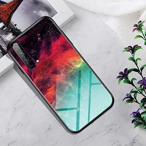 قاب محافظ شیشه ای ضد ضربه و تی پی یو Yyq برای هواوی آنر 20 پرو (طرح کهکشان رنگی)