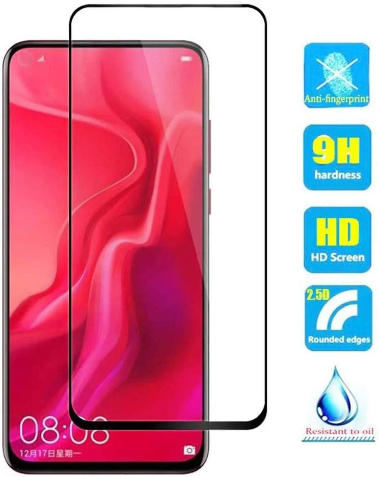 بسته 3 عددی محافظ صفحه نمایش شیشه ای حرارت دیده 5D کامل MIBQM برای Huawei P Smart Plus 2019، محافظ صفحه نمایش Huawei P Smart Z برای P Smart 2019 - Huawei P Smart Plus