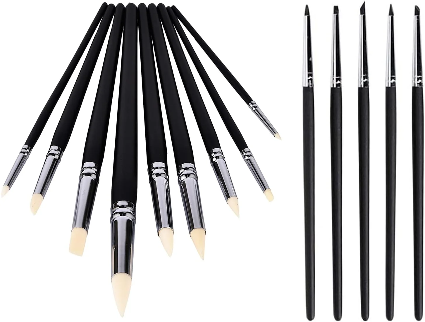 ابزار مجسمهسازی خمیری VideoPUP، قلمهای رنگآمیزی، سفالگری (#0) + 9 عدد قلم سیلیکونی لاستیکی، ابزار مجسمهسازی رنگ خمیری نرم، 5 عدد ابزار مجسمهسازی خمیری سیلیکونی ابزار مجسمهسازی خمیری VideoPUP، قلمهای رنگآمیزی، سفالگری (#0) + 9 عدد قلم سیلیکونی لاستیکی، ابزار مجسمهسازی رنگ خمیری نرم، 5 عدد ابزار مجسمهسازی خمیری سیلیکونی