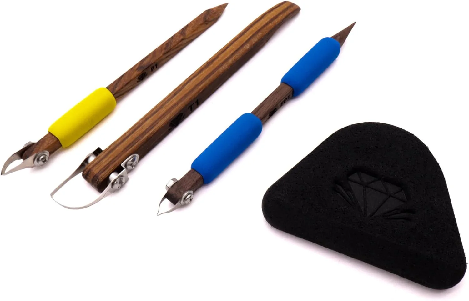 مجموعه 4 عددی ابزار سفالگری DiamondCore Tools: مجموعه ابزار حکاکی، پرداخت، اسگرافیتو و اسفنج – P1، T1، FP1، SP1 مجموعه ابزار مجسمه سازی خاک رس برای هنرمندان سرامیک (مجموعه 1) مجموعه 4 عددی ابزار سفالگری DiamondCore Tools: مجموعه ابزار حکاکی، پرداخت، اسگرافیتو و اسفنج – P1، T1، FP1، SP1 مجموعه ابزار مجسمه سازی خاک رس برای هنرمندان سرامیک (مجموعه 1)