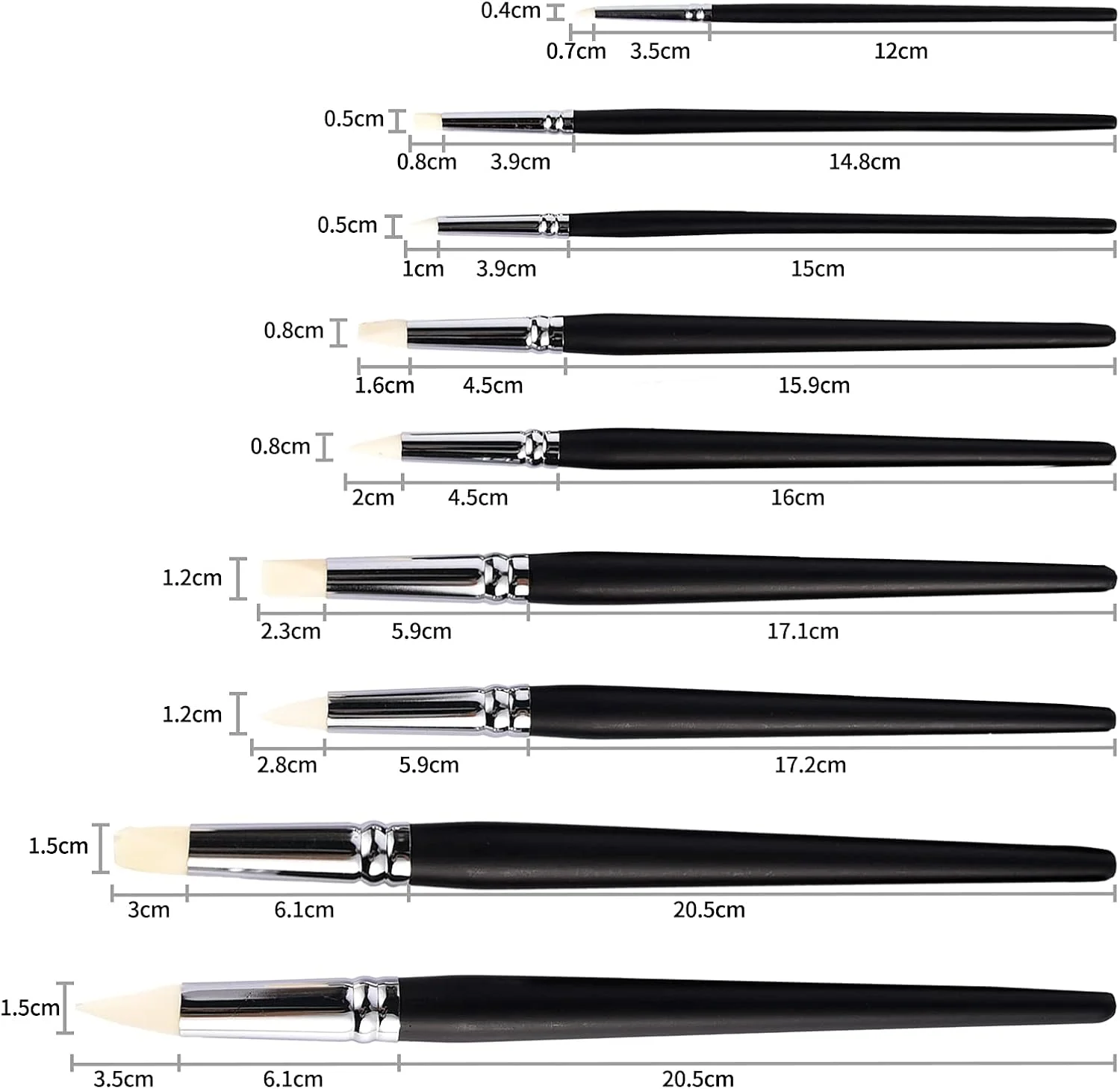 ابزار مجسمه‌سازی خمیری VideoPUP، قلم‌های رنگ‌آمیزی، سفالگری (#0) + 9 عدد قلم سیلیکونی لاستیکی، ابزار مجسمه‌سازی رنگ خمیری نرم، 5 عدد ابزار مجسمه‌سازی خمیری سیلیکونی