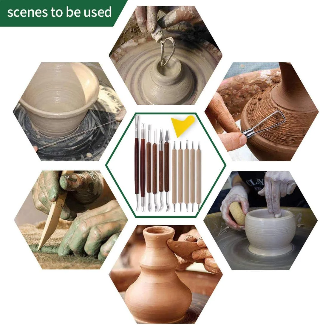 مجموعه 30 عددی ابزار مجسمه سازی خمیر پلیمری Keadic برای تزئین فوندانت کیک، طراحی ناخن، صنایع دستی سفالی و سایر صنایع دستی DIY