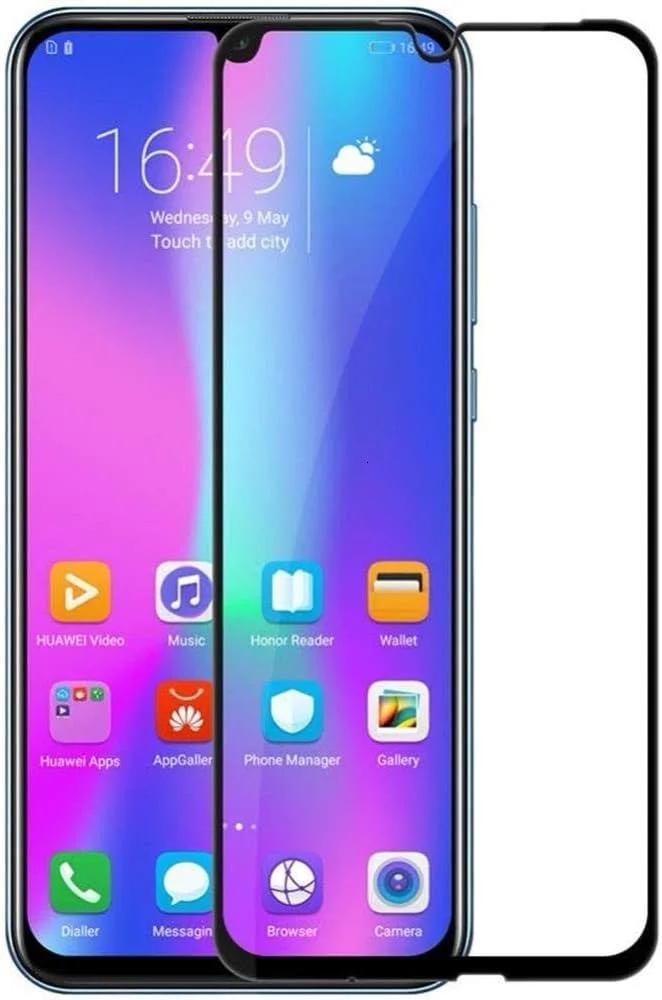 محافظ صفحه نمایش شیشه ای تمام پوشش 5D MIBQM بسته 3 عددی، برای هواوی پی اسمارت 2019، پی اسمارت پلاس 2019، فیلم شیشه ای هواوی آنر 10 لایت 2019، برای هواوی پی اسمارت