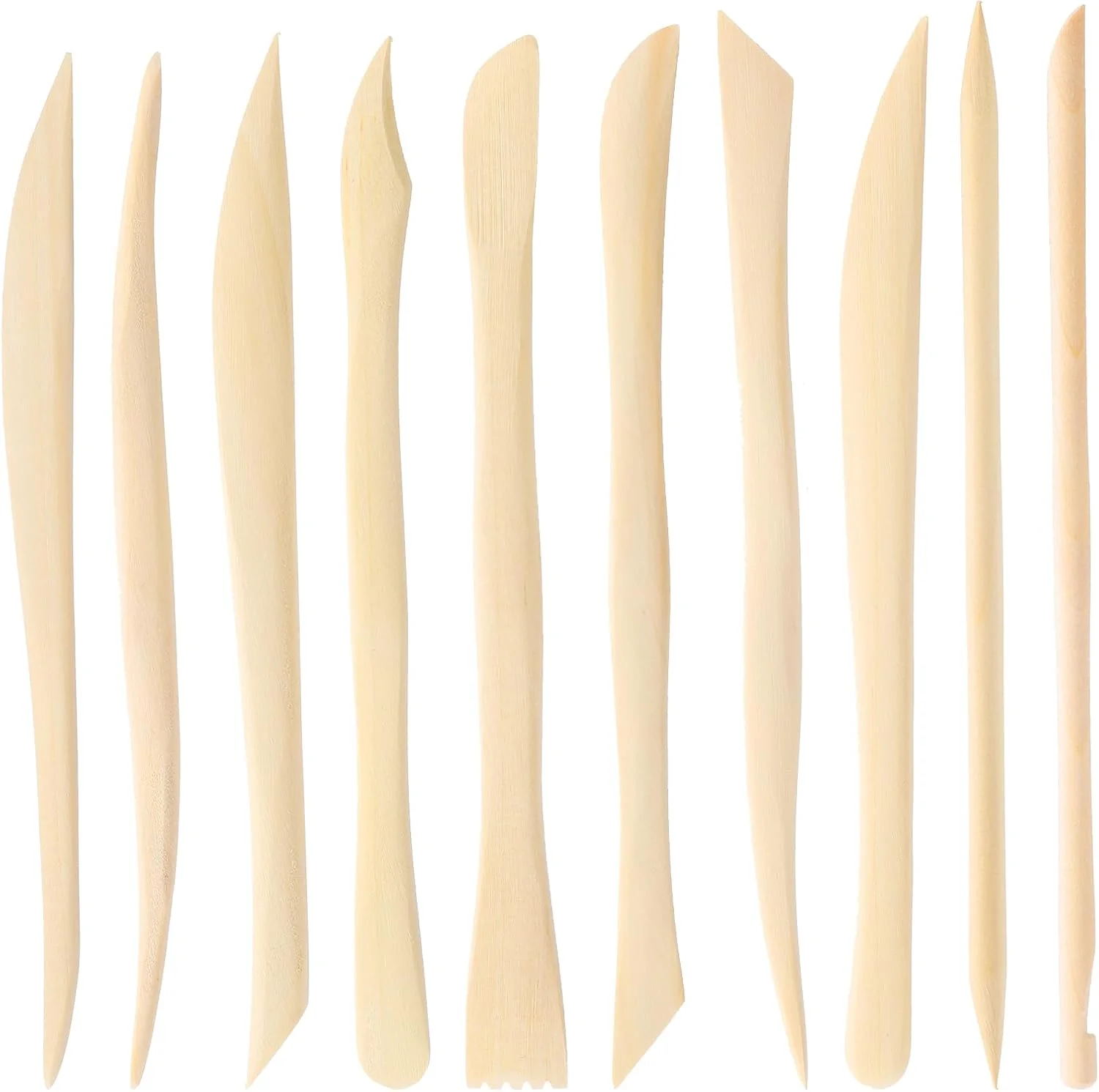 مجموعه 10 عددی ابزار مجسمه سازی سفالی چوبی LLOUSSAK، ابزار مدل سازی سفالی دو سر صاف 6.2 اینچی، کیت ابزار سفالگری چوبی، ابزار مجسمه سازی خمیر پلیمری برای حکاکی و جزئیات سرامیک و صابون مجموعه 10 عددی ابزار مجسمه سازی سفالی چوبی LLOUSSAK، ابزار مدل سازی سفالی دو سر صاف 6.2 اینچی، کیت ابزار سفالگری چوبی، ابزار مجسمه سازی خمیر پلیمری برای حکاکی و جزئیات سرامیک و صابون