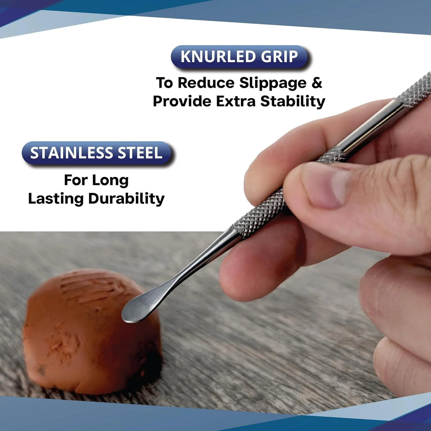 مجموعه 12 عددی ابزارهای حکاکی موم از جنس استیل ضد زنگ، ابزارهای مجسمه سازی موم و رس، کیت حکاکی دو سر برای مدل سازی، مجسمه سازی و شکل دهی، نقره ای - DD312