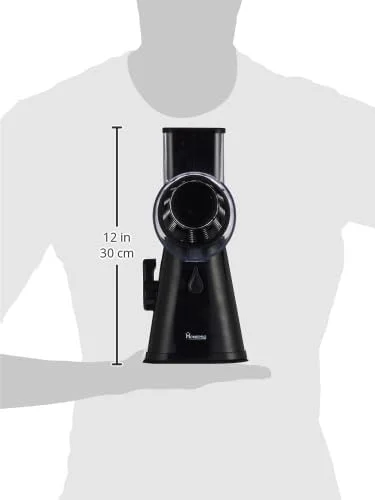 اسلایسر میوه و سبزیجات HOMEPRO با ارزش بهتر برای زندگی بهتر، دارای 3 تیغه چرخشی استیل ضد زنگ، چند منظوره، اسلایسر گرد پنیر و سبزیجات، آسیاب دستی و ایمن (مشکی) اسلایسر میوه و سبزیجات HOMEPRO با ارزش بهتر برای زندگی بهتر، دارای 3 تیغه چرخشی استیل ضد زنگ، چند منظوره، اسلایسر گرد پنیر و سبزیجات، آسیاب دستی و ایمن (مشکی)