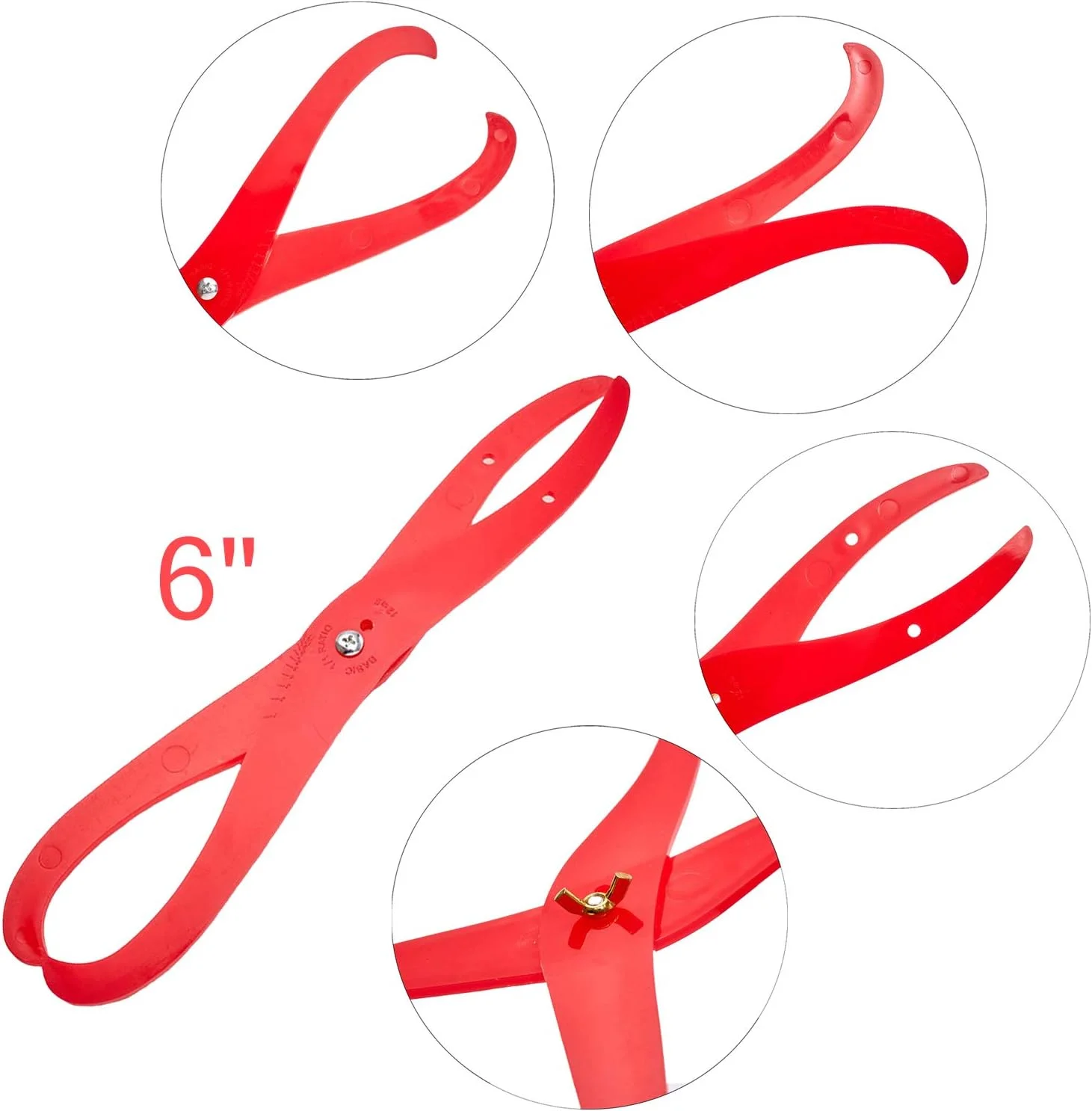 ابزار سفالگری کالیپر پلاستیکی خمیده DIYstore به طول 6 اینچ، مناسب برای مجسمه سازی، اندازه گیری سرامیک، حکاکی، شکل دهی، مجسمه سازی با خاک رس و مدل سازی