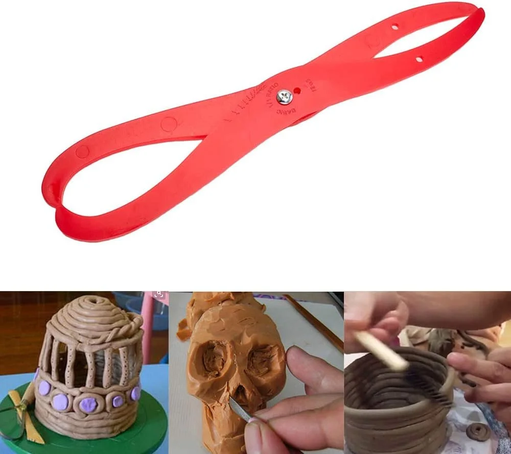 ابزار سفالگری کالیپر پلاستیکی خمیده DIYstore به طول 6 اینچ، مناسب برای مجسمه سازی، اندازه گیری سرامیک، حکاکی، شکل دهی، مجسمه سازی با خاک رس و مدل سازی