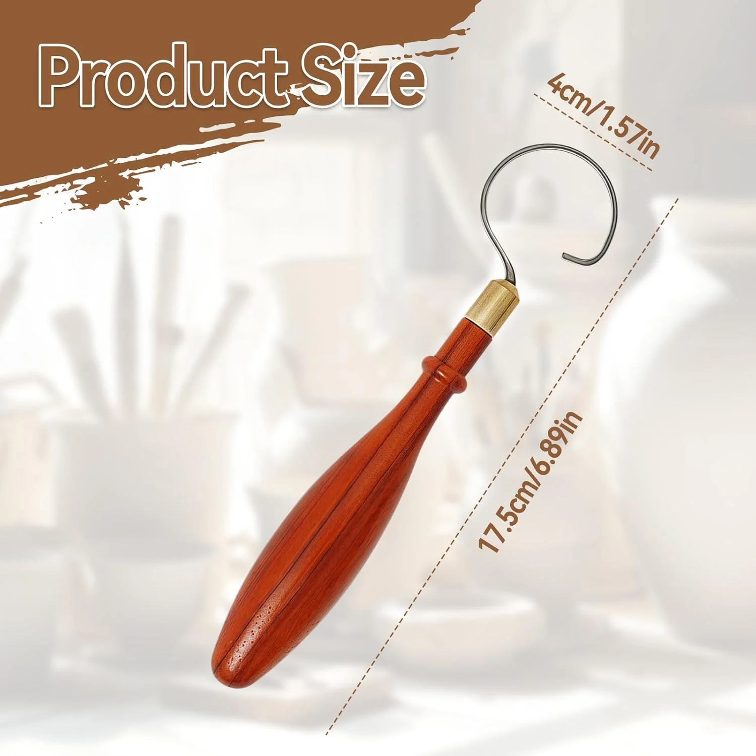 ابزار پرداخت سفال SYWAN، ابزار مجسمه سازی خاک رس، سر برش فولاد تنگستن، کاتر روبانی چوب مرجانی آفریقایی، ابزار پرداخت سفال، ابزار گِل، ابزار حکاکی مدل سازی سفال (شکل G)