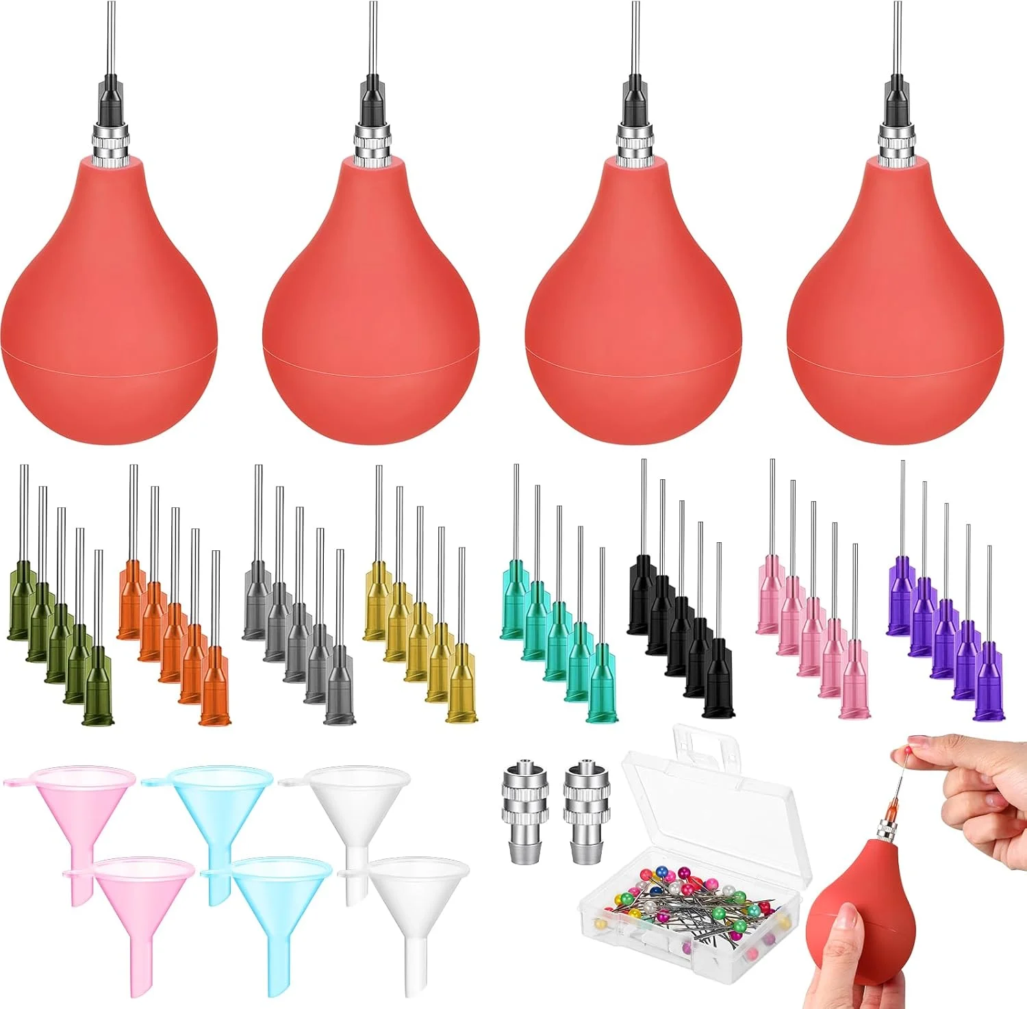 مجموعه 4 عددی ابزار سفالگری دندات، بطری های دنباله دار لغزنده، سرامیک، اپلیکاتور لعاب، اپلیکاتور نوک دقیق برای بطری های سفالی، لعاب، مجموعه ابزار سفالی 3 اونسی (قهوه ای)