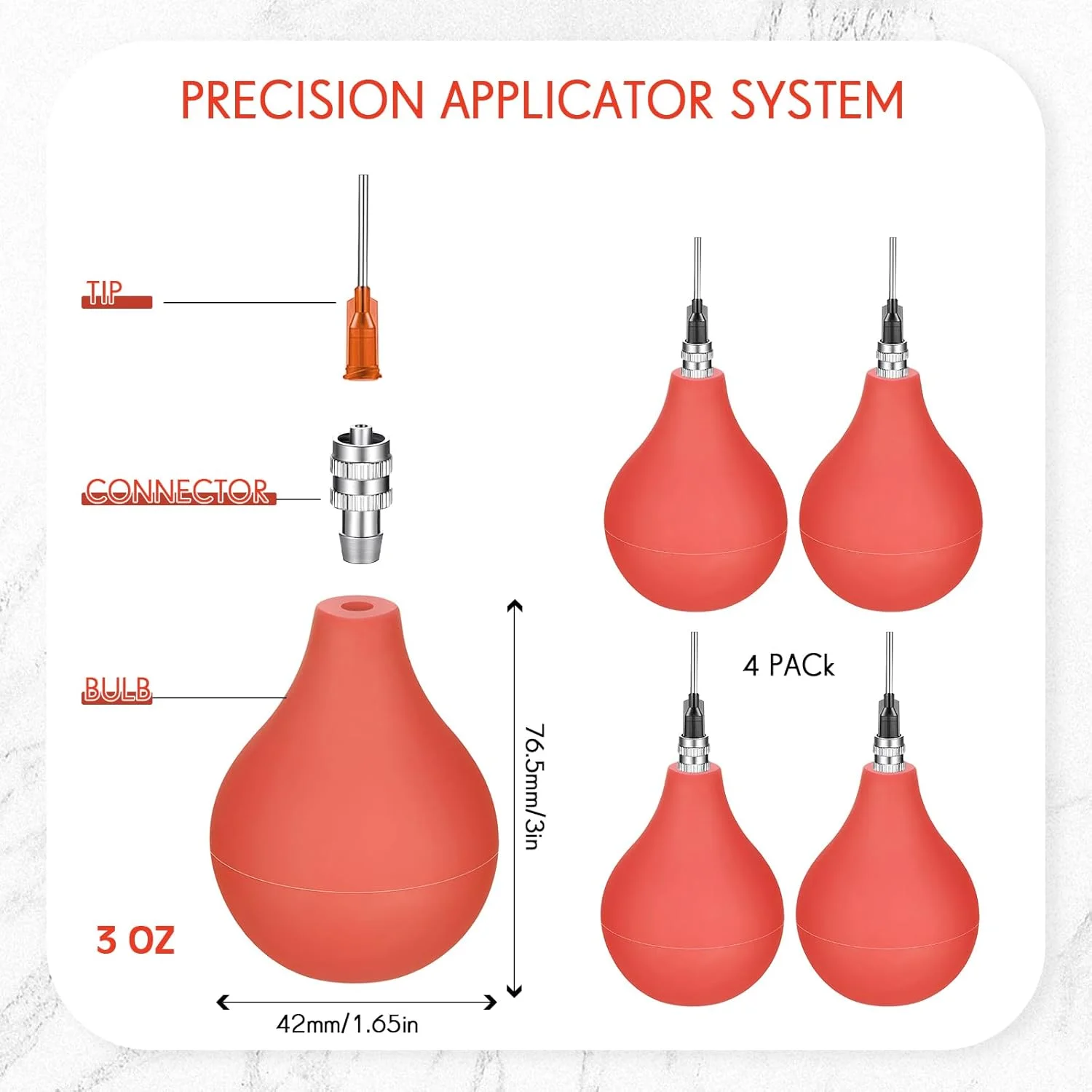 مجموعه 4 عددی ابزار سفالگری دندات، بطری های دنباله دار لغزنده، سرامیک، اپلیکاتور لعاب، اپلیکاتور نوک دقیق برای بطری های سفالی، لعاب، مجموعه ابزار سفالی 3 اونسی (قهوه ای)