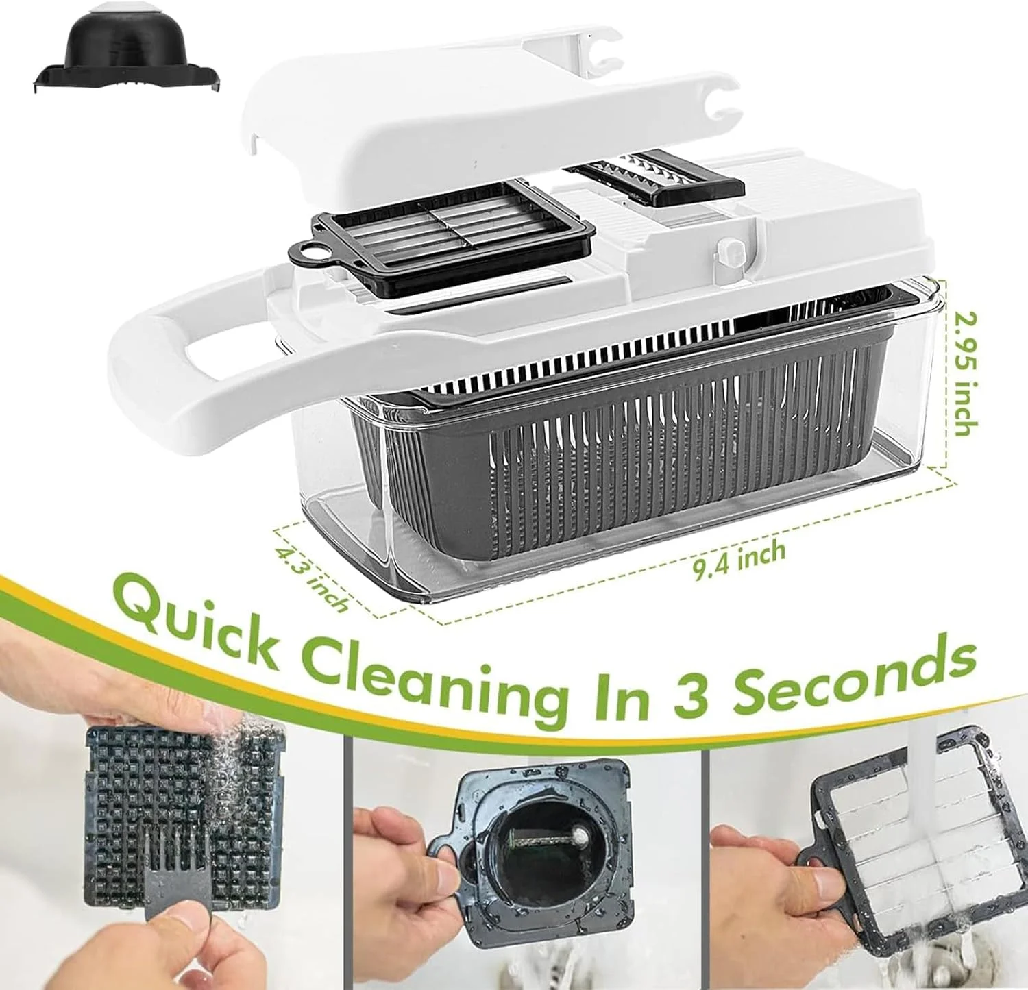 خردکن سبزیجات 22 در 1 FOUSIUTIM با ظرف – اسلایسر و خردکن چند منظوره با 11 تیغه، خردکن پیاز، اسلایسر سبزیجات برای سیب زمینی، گوجه فرنگی، خیار و هویج خردکن سبزیجات 22 در 1 FOUSIUTIM با ظرف – اسلایسر و خردکن چند منظوره با 11 تیغه، خردکن پیاز، اسلایسر سبزیجات برای سیب زمینی، گوجه فرنگی، خیار و هویج