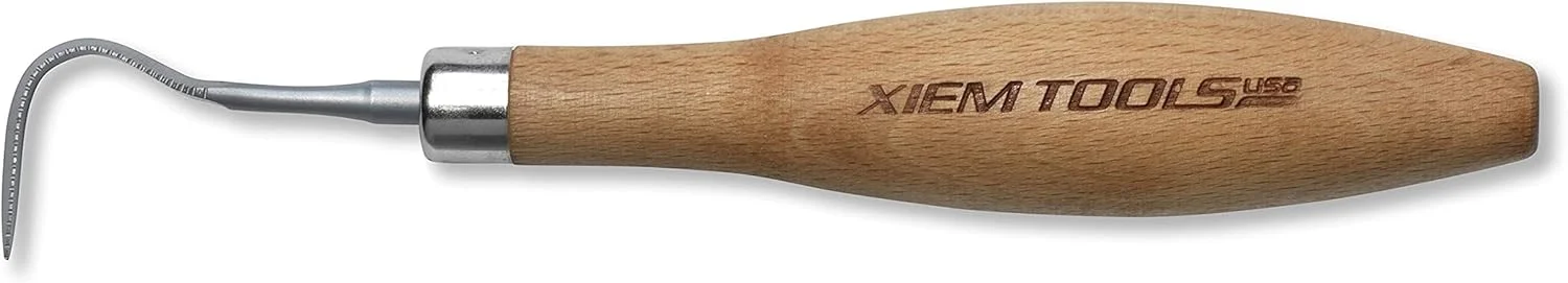 ابزار چنگکی رسی Xiem Tools USA برای سفال و سرامیک (متوسط، قلاب شکمی)