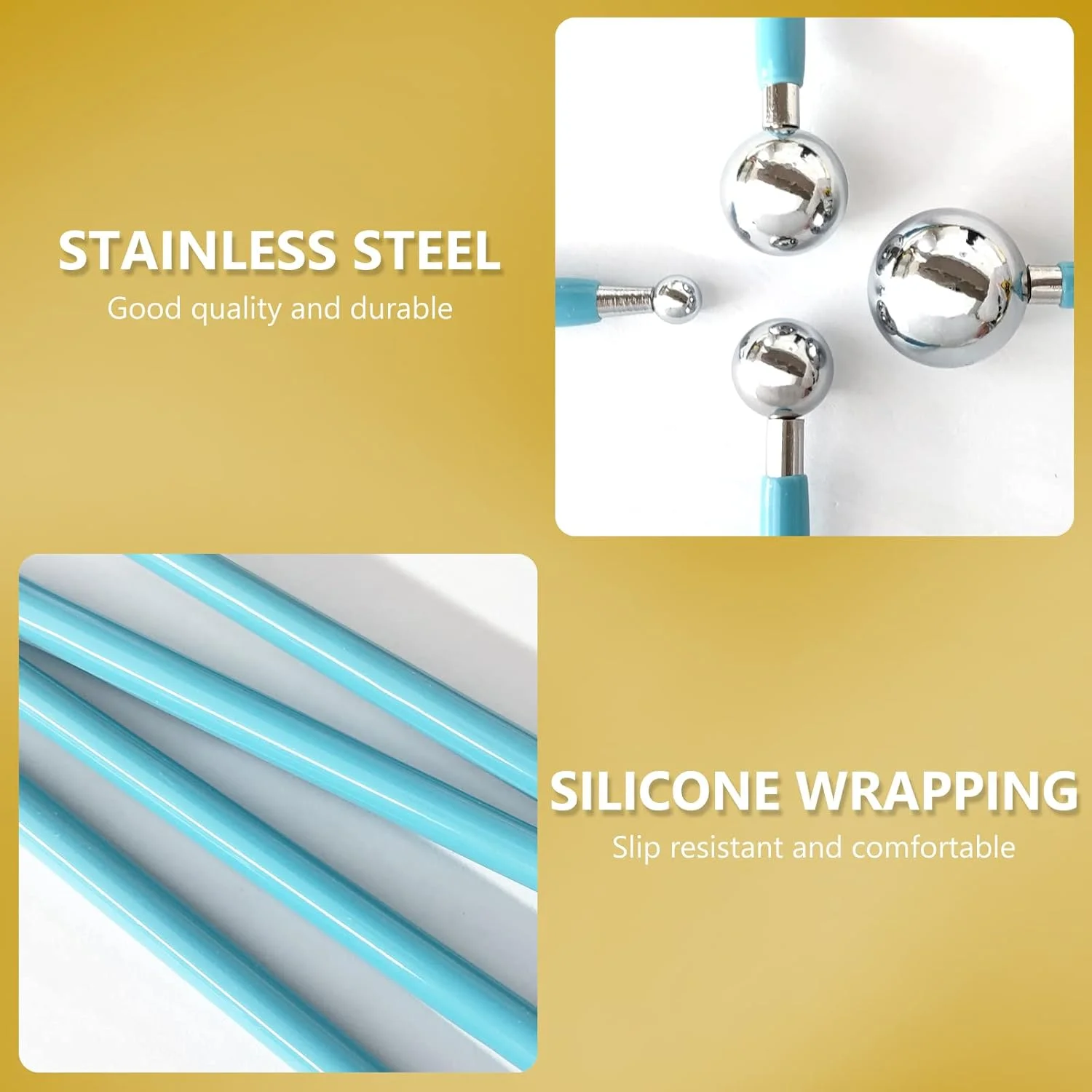 HSYMQ مجموعه 10 عددی ابزار نقطه گذاری، ابزار هنری نقطه با سر توپی برای نقاشی روی سنگ، مدل سازی سفال، برجسته سازی هنر ماندالا