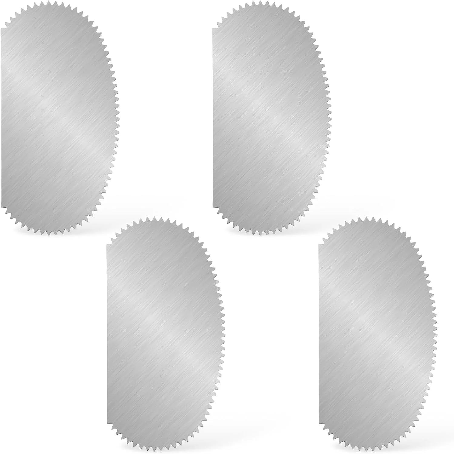 4 عدد ابزار سفالگری دنده ای استیل ضد زنگ، ابزار سرامیکی خراشنده فلزی، ابزار سفالگری نقره ای، ابزار سرامیکی خراشنده دندانه دار برای مجسمه سازی سفال