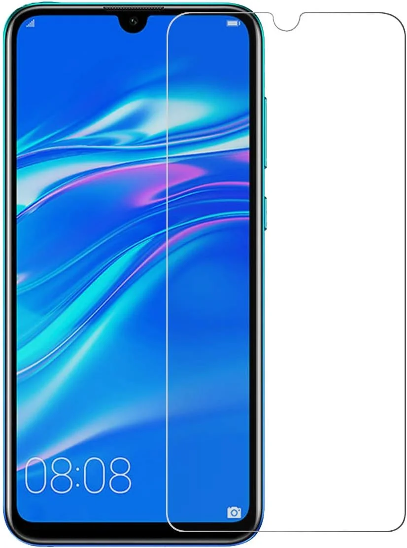 [2 عدد] محافظ صفحه نمایش Huawei Enjoy 9، محافظ صفحه شیشه ای حرارت دیده Huawei Enjoy 9، محافظ صفحه نمایش شفاف HD ضد خش برای Huawei Enjoy 9 با اندازه 6.26 اینچ