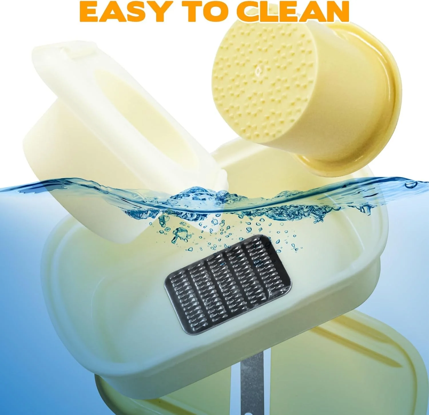 آزونه آسیاب دستی سیر و رنده زنجبیل، ابزار آشپزخانه چند منظوره 2 در 1 با برش دهنده سبزیجات، ایده آل برای استفاده روزانه و پخت و پز در فضای باز (زرد)