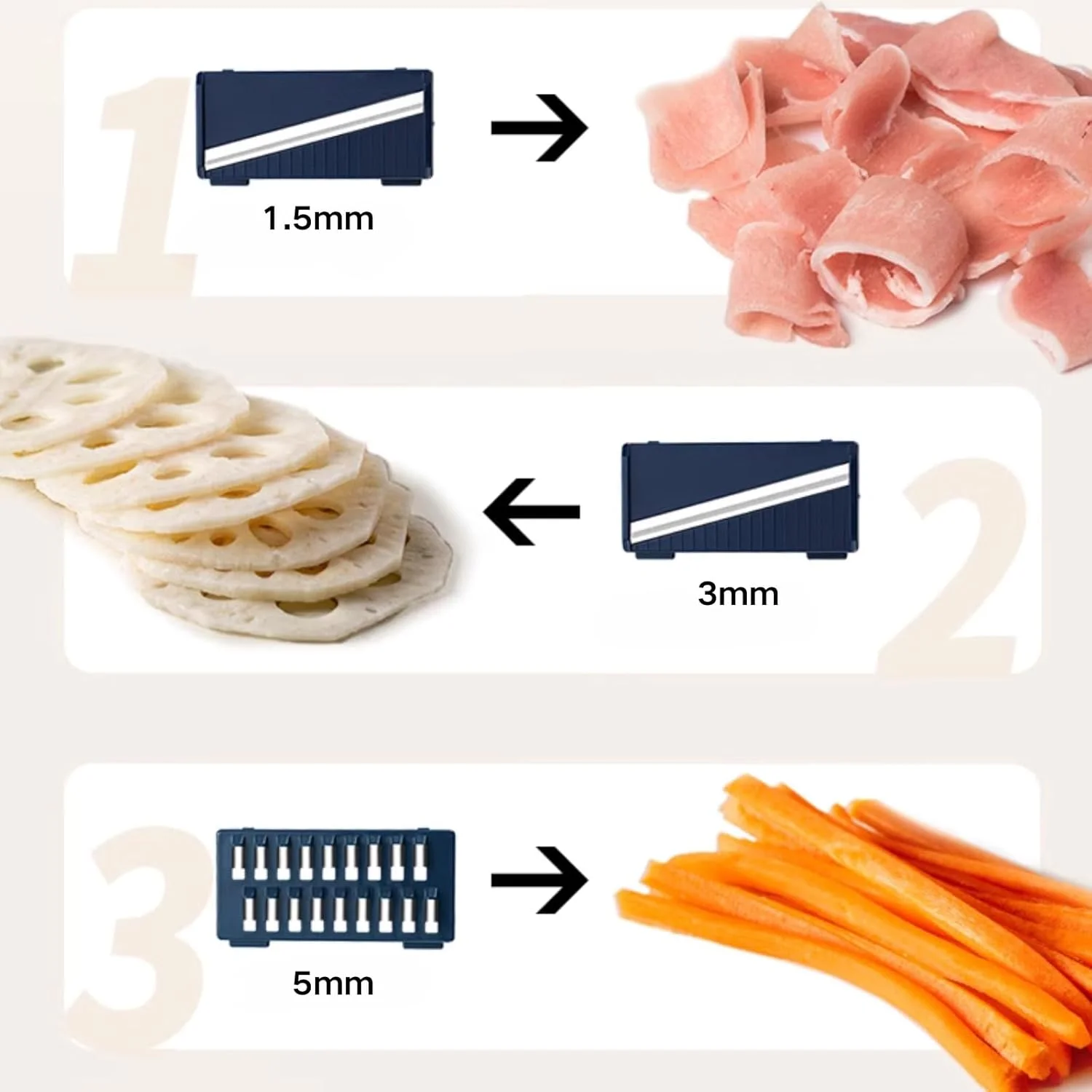 ست پوست کن و اسلایسر سبزیجات چند منظوره 6 در 1 - اسلایسر دستی آشپزخانه از جنس استیل ضد زنگ برای پیاز، گوجه فرنگی، هویج - برش، خرد کردن و پوست کندن با ظرف نگهداری تیغه (تمیز کردن آسان، بدون BPA)