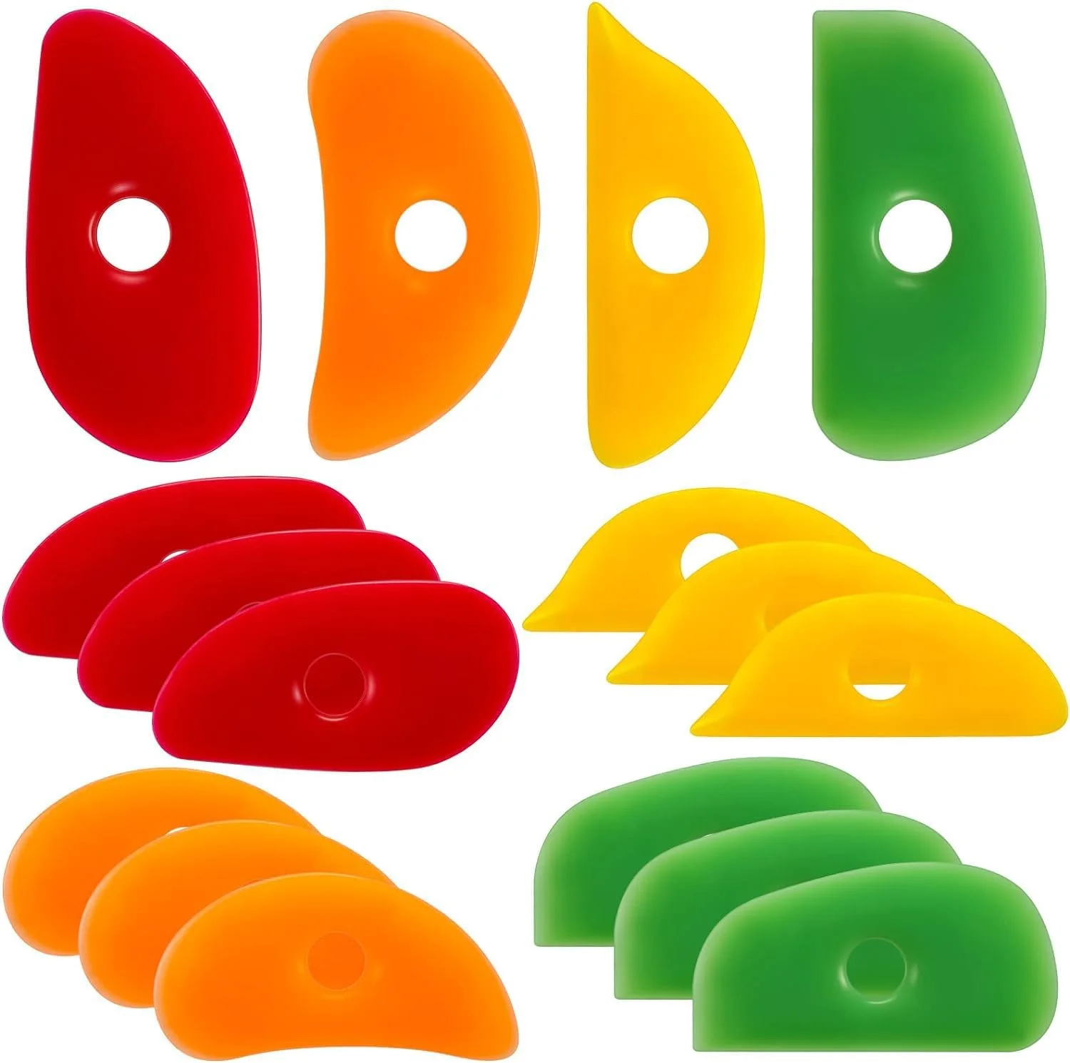 اکسفور 12 عددی ابزار سفالگری رابر نرم، ابزار سرامیک سیلیکونی خاک رس، چند طرح، رابر خاک رس برای صاف کردن، شکل دادن، مجسمه سازی، ابزار سرامیک خاک رس اکسفور 12 عددی ابزار سفالگری رابر نرم، ابزار سرامیک سیلیکونی خاک رس، چند طرح، رابر خاک رس برای صاف کردن، شکل دادن، مجسمه سازی، ابزار سرامیک خاک رس