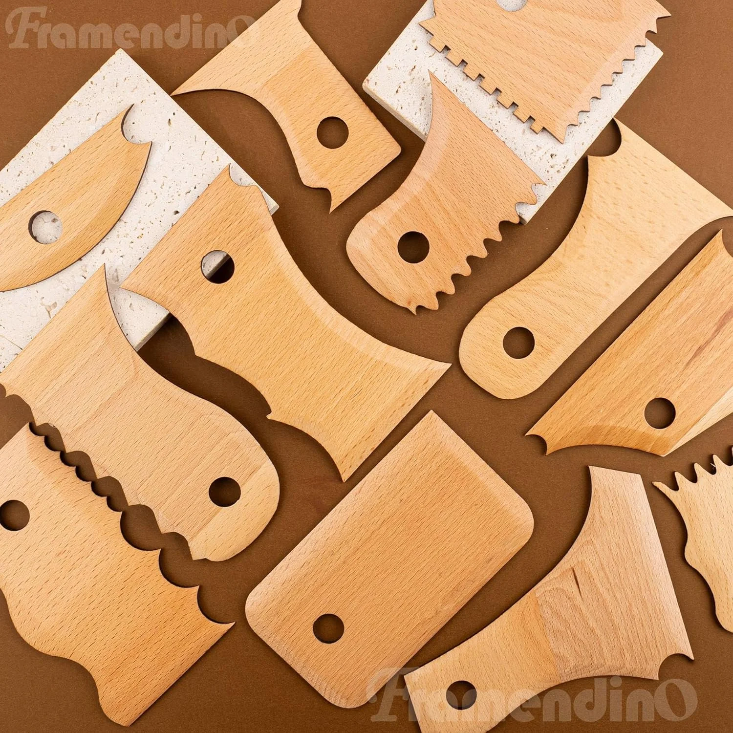 فرامندینو، مجموعه ۱۴ عددی ابزار دندانه دار سفالگری، ابزار شکل دهی پایه سفالگری، ابزار پرداخت سفالگری، دنده های چوبی سفالگری برای حکاکی قالب های رسی و سرامیک های رسی فرامندینو، مجموعه ۱۴ عددی ابزار دندانه دار سفالگری، ابزار شکل دهی پایه سفالگری، ابزار پرداخت سفالگری، دنده های چوبی سفالگری برای حکاکی قالب های رسی و سرامیک های رسی