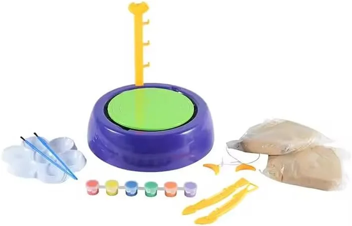 کیت چرخ سفالگری آموزشی DIY – چرخ سفالی برقی، ابزار کاردستی عملی، استودیوی خاک رس خشک شونده در هوا برای کودکان و مبتدیان – اسباب بازی STEM سرگرم کننده برای تخیل، خلاقیت و مهارت سازی کیت چرخ سفالگری آموزشی DIY – چرخ سفالی برقی، ابزار کاردستی عملی، استودیوی خاک رس خشک شونده در هوا برای کودکان و مبتدیان – اسباب بازی STEM سرگرم کننده برای تخیل، خلاقیت و مهارت سازی