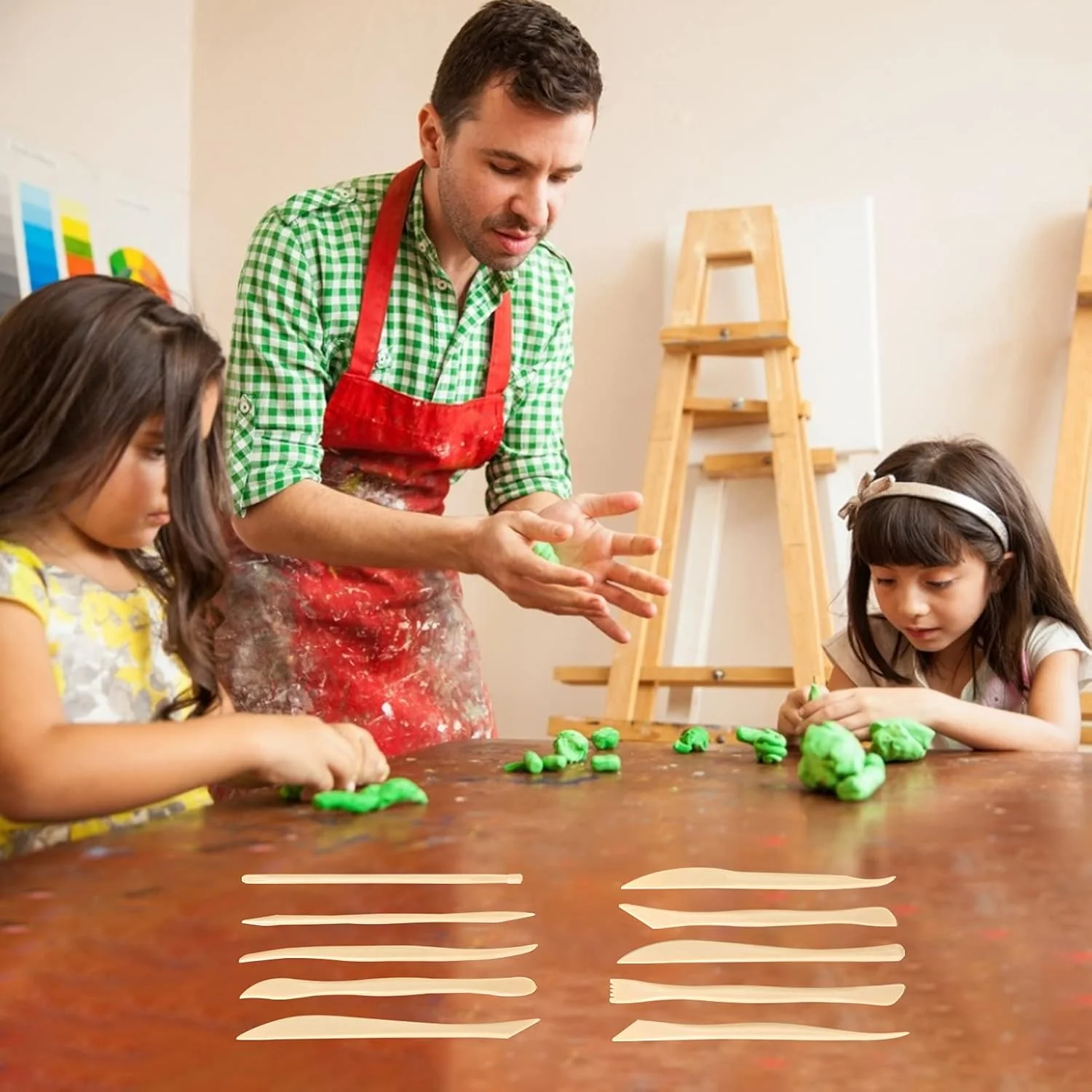 مجموعه ابزار مجسمه سازی رسی Fawoonu شامل 10 قطعه، ابزار سفالگری پلاستیکی، ابزار حکاکی رس سرامیکی برای دانشجویان، مبتدیان، متخصصان، لوازم هنری DIY مجموعه ابزار مجسمه سازی رسی Fawoonu شامل 10 قطعه، ابزار سفالگری پلاستیکی، ابزار حکاکی رس سرامیکی برای دانشجویان، مبتدیان، متخصصان، لوازم هنری DIY