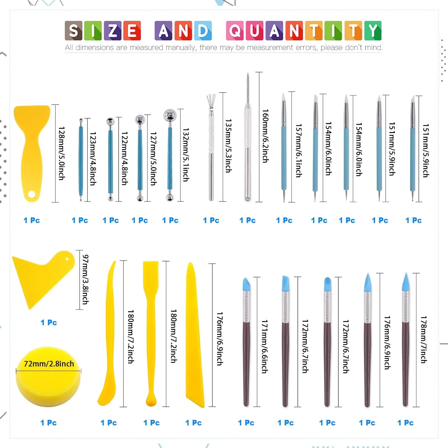 مجموعه 22 عددی ابزار مجسمه سازی و مدل سازی خمیر کلی Glarks شامل ابزارهای نقطه گذاری مدل سازی دو طرفه، قلم های توپی، قلم های نوک لاستیکی و ابزارهای سفالی پلاستیکی برای برجسته سازی هنر، نقاشی ناخن مجموعه 22 عددی ابزار مجسمه سازی و مدل سازی خمیر کلی Glarks شامل ابزارهای نقطه گذاری مدل سازی دو طرفه، قلم های توپی، قلم های نوک لاستیکی و ابزارهای سفالی پلاستیکی برای برجسته سازی هنر، نقاشی ناخن