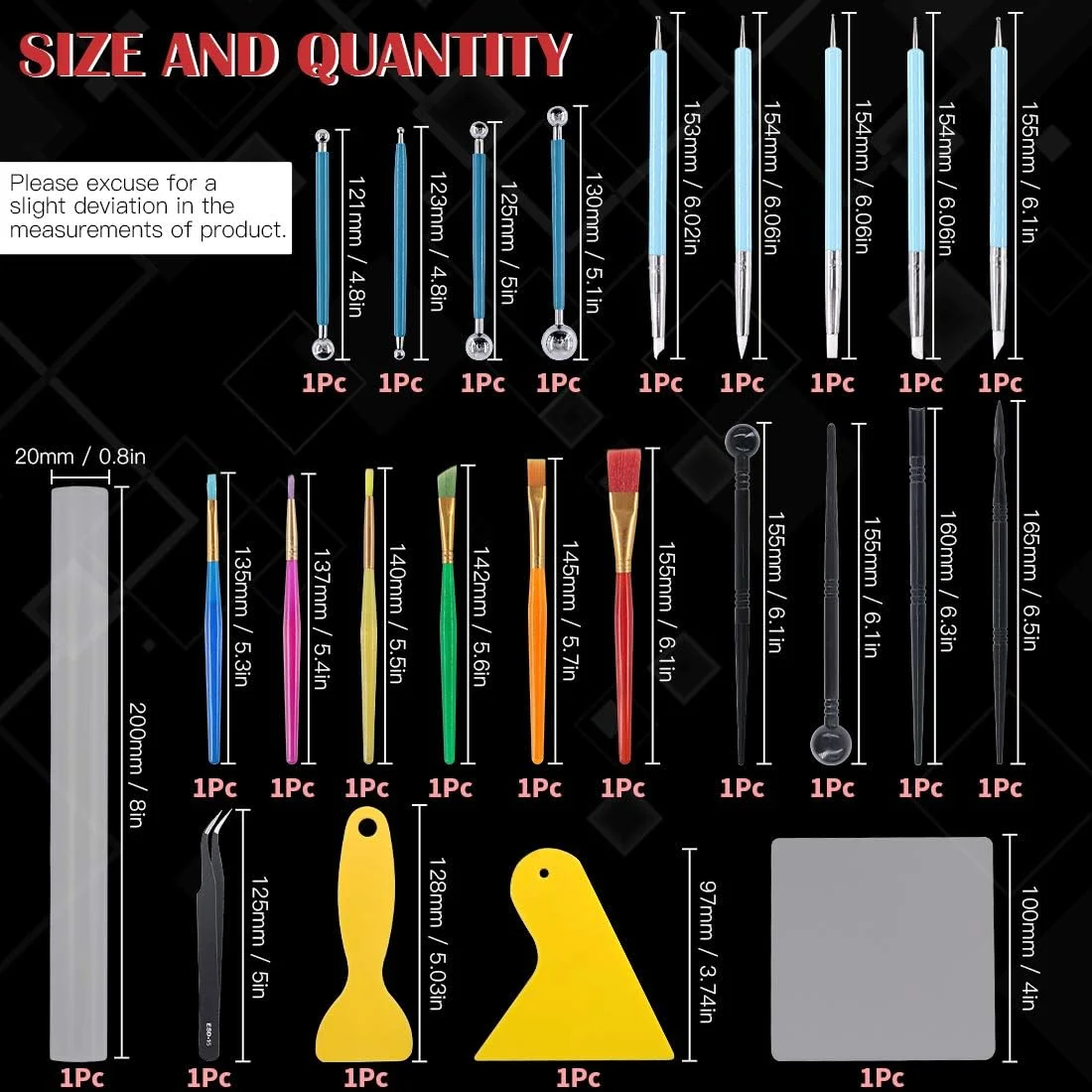 مجموعه 24 عددی ابزار مجسمه سازی و جزئیات سفالی Hilitchi شامل قلم های توپی، ابزارهای سیلیکونی دو منظوره و قلم مو برای سفالگری، رنگ آمیزی تمپرا، نقاشی روی سنگ، طراحی ناخن و سایر کارهای DIY مجموعه 24 عددی ابزار مجسمه سازی و جزئیات سفالی Hilitchi شامل قلم های توپی، ابزارهای سیلیکونی دو منظوره و قلم مو برای سفالگری، رنگ آمیزی تمپرا، نقاشی روی سنگ، طراحی ناخن و سایر کارهای DIY