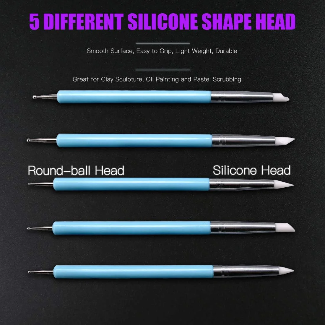 ست 21 عددی ابزار مجسمه سازی خمیر مدل سازی Swpeet، ست دو طرفه دسته دار، ابزار سفالگری با طراحی دو سر، ابزار مدل سازی قلم توپ پلاستیکی، غلتک خمیر، خراشنده خمیر برای مدل سازی خمیر ست 21 عددی ابزار مجسمه سازی خمیر مدل سازی Swpeet، ست دو طرفه دسته دار، ابزار سفالگری با طراحی دو سر، ابزار مدل سازی قلم توپ پلاستیکی، غلتک خمیر، خراشنده خمیر برای مدل سازی خمیر