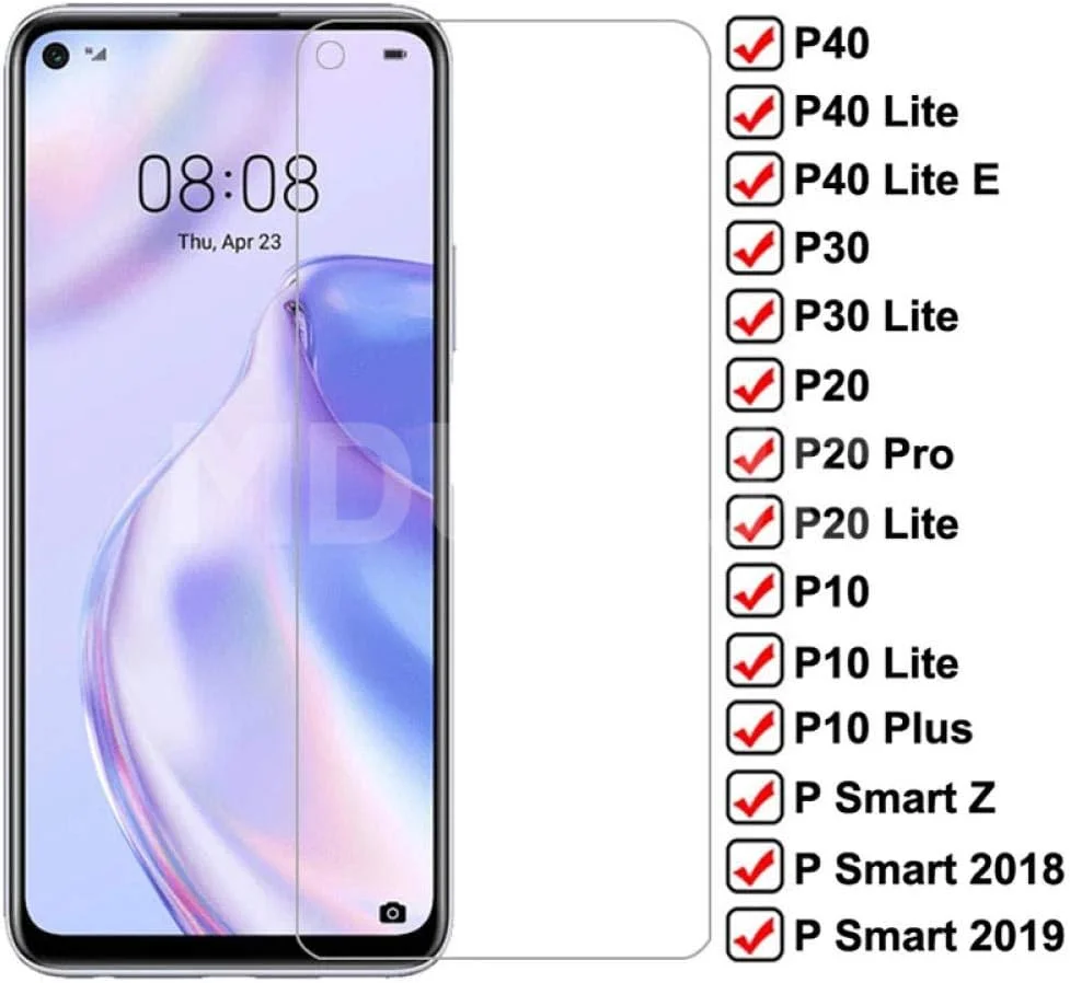 محافظ صفحه نمایش شیشه ای حرارت دیده 9H ضد انفجار MIBQM بسته 3 عددی برای Huawei P30 P40 Lite E P20 Pro P10 Plus P Smart Z 2019 محافظ صفحه نمایش برای Huawei P Smart Z