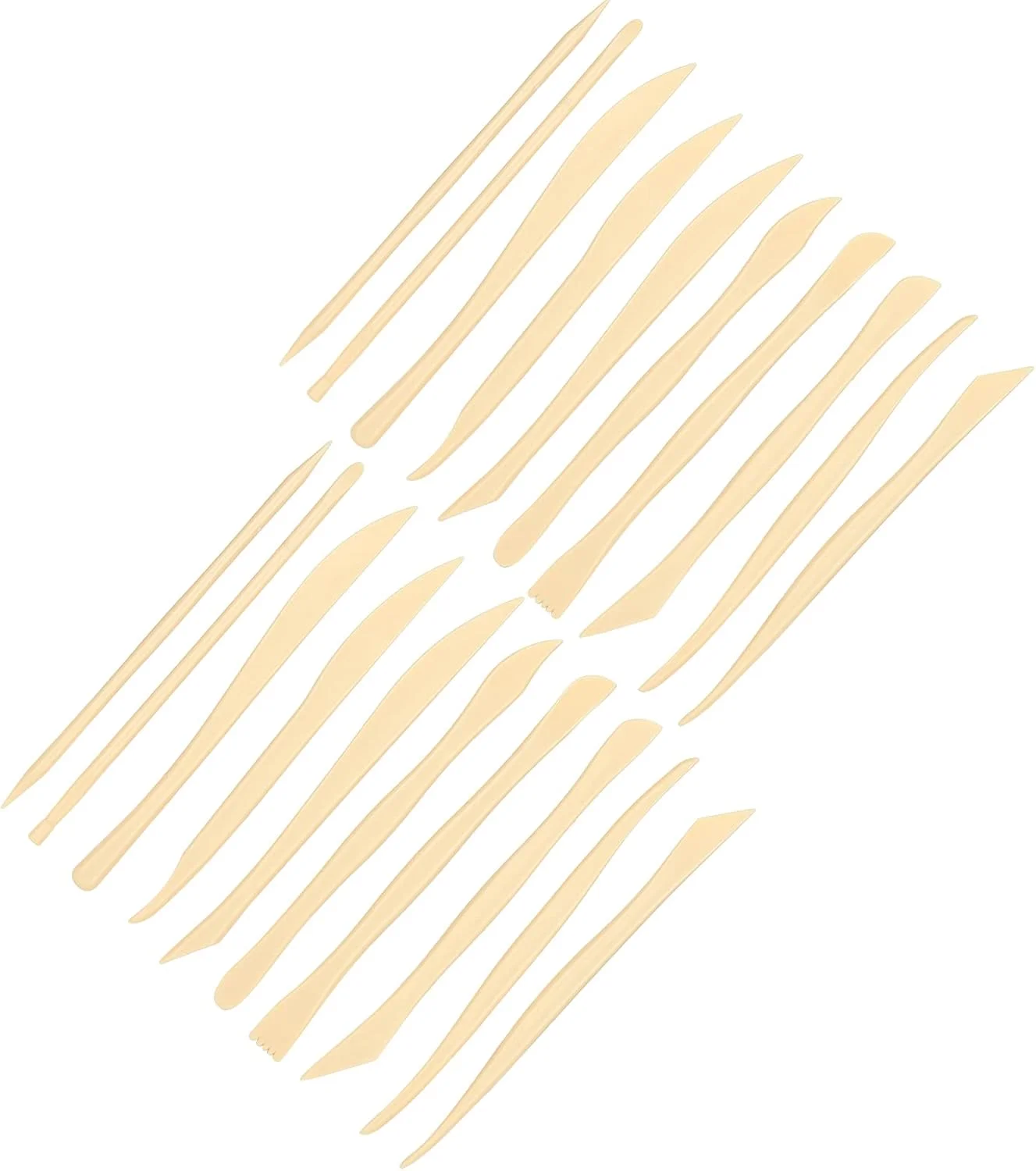 ابزار سفالگری، ابزار مجسمه سازی خمیر پلیمری 20 عددی پلاستیکی برای شکل دادن و مجسمه سازی صنایع دستی ابزار سفالگری، ابزار مجسمه سازی خمیر پلیمری 20 عددی پلاستیکی برای شکل دادن و مجسمه سازی صنایع دستی