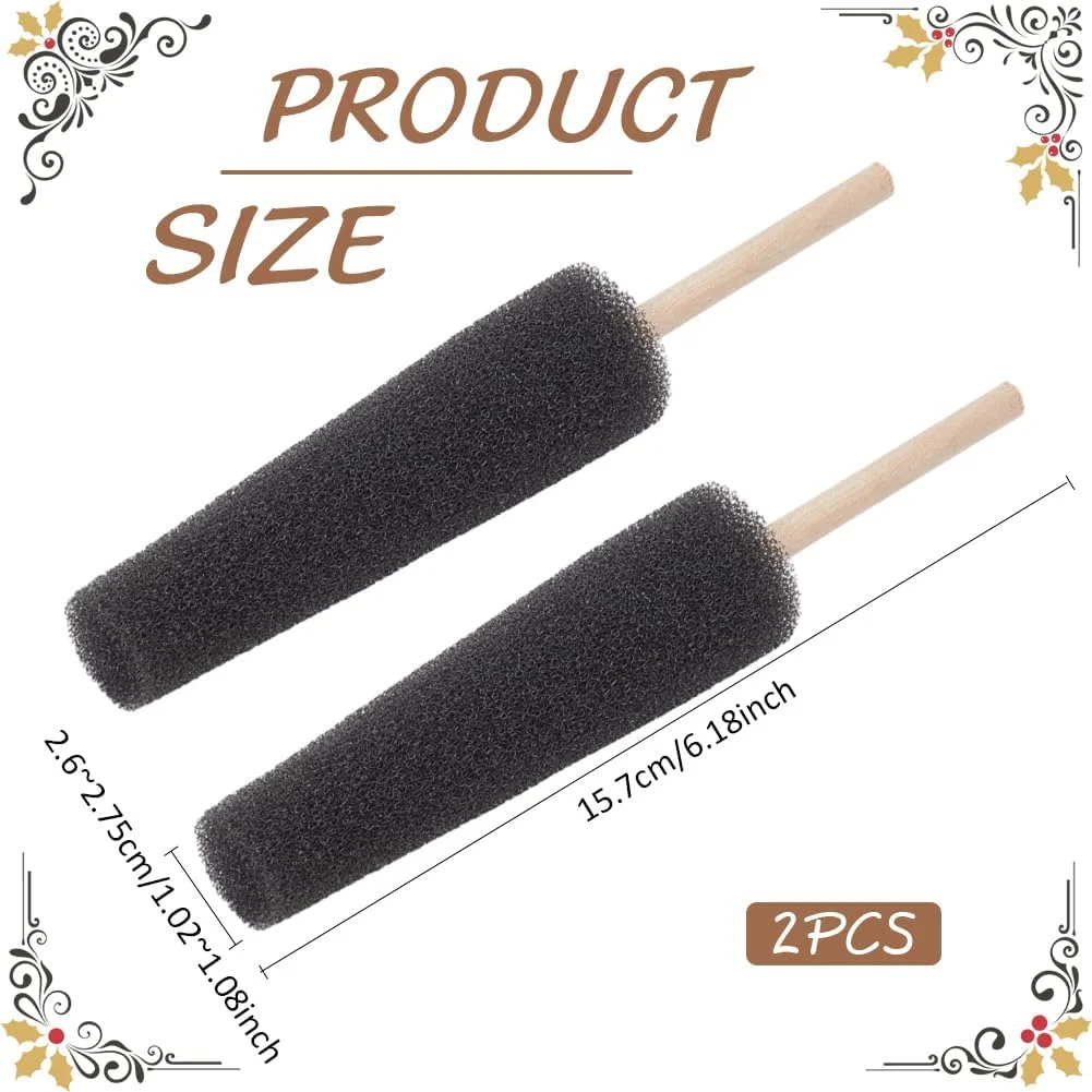 BENECREAT 2 عدد اسفنج سفالگری مشکی برای خاک رس، ابزارهای پیرایش سفالگری، اسفنج مجسمه سازی سفال و خاک رس، چوب پرتاب سرامیک برای تمیز کردن سفال و خاک رس هنرمند